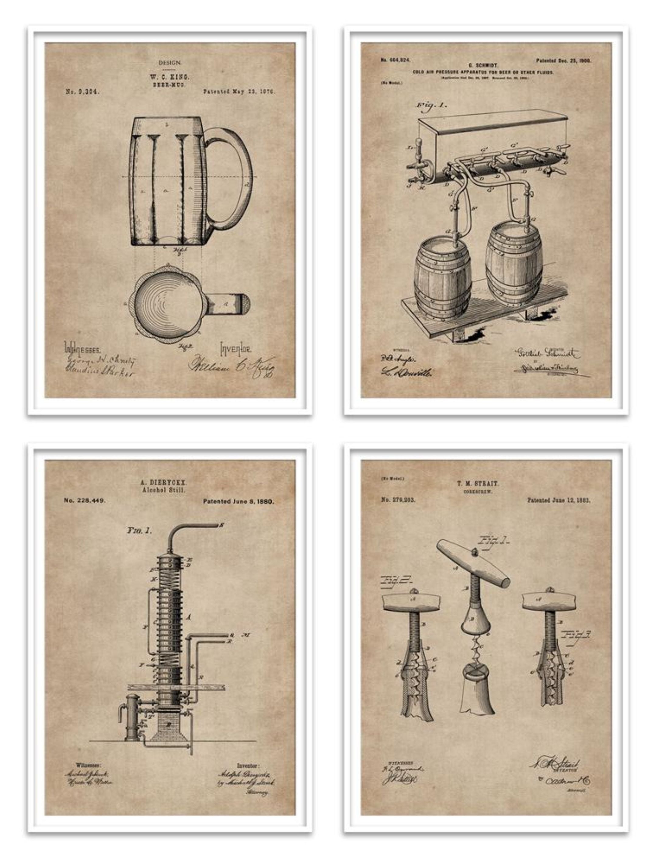 Wall Prints - Bar Series - Bar Essentials Set of 4