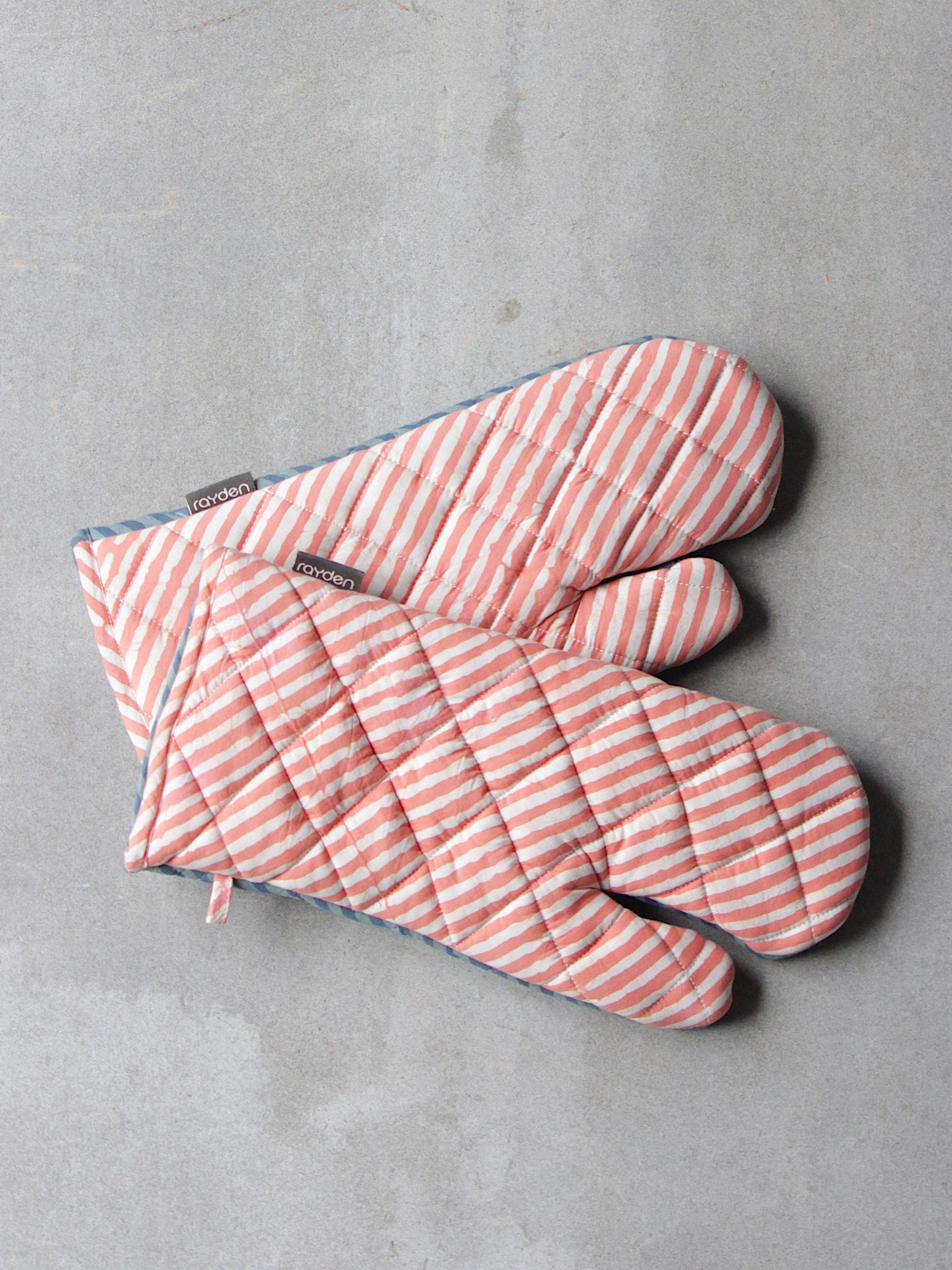 Basik Pop Mitten Teal & Coral