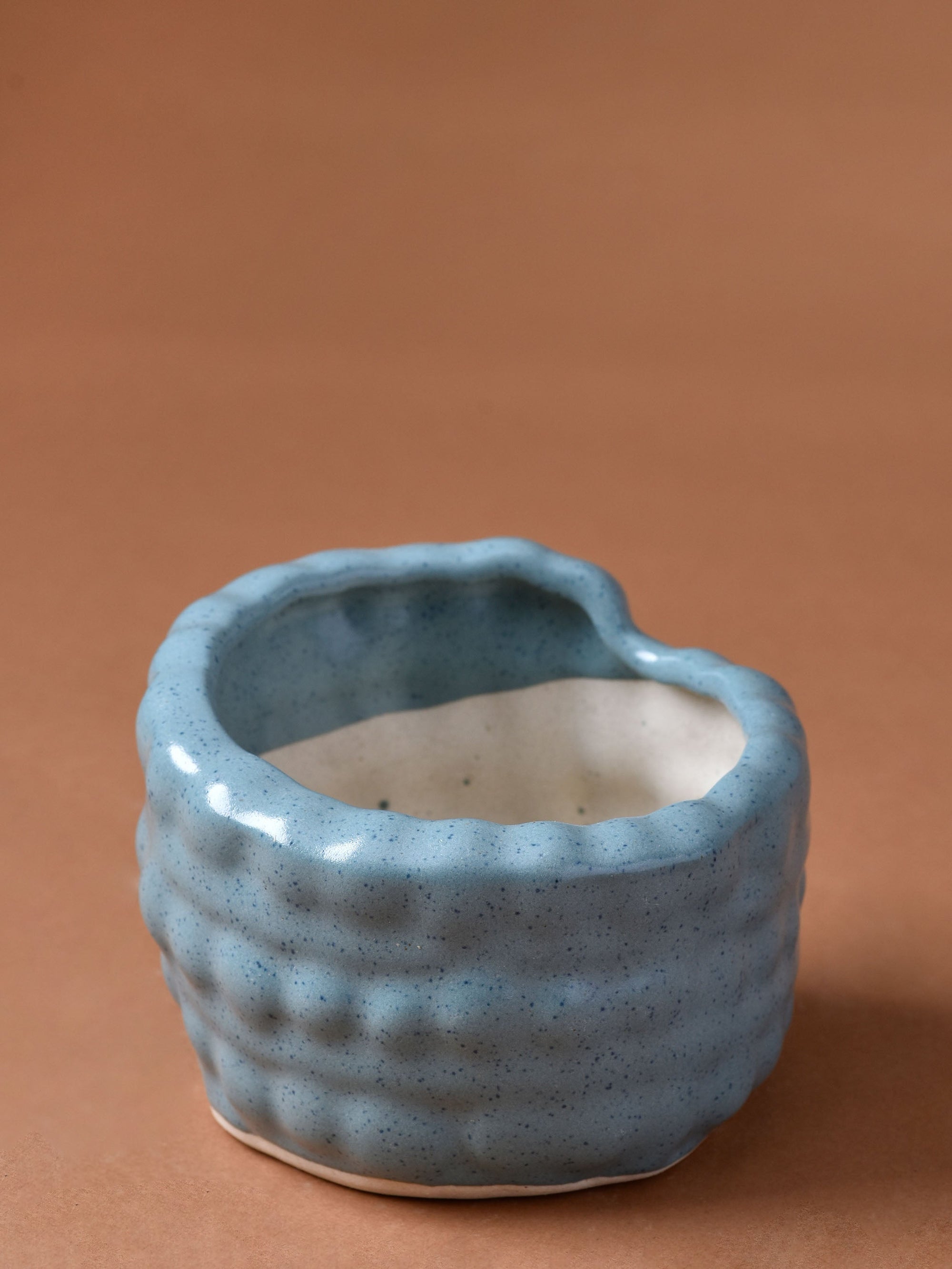 Beaded Angled Ceramic Planter