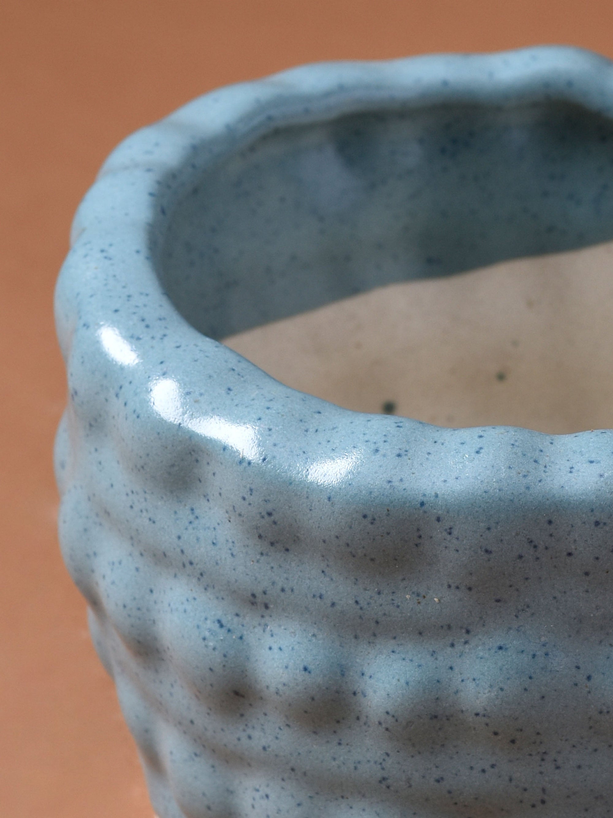 Beaded Angled Ceramic Planter