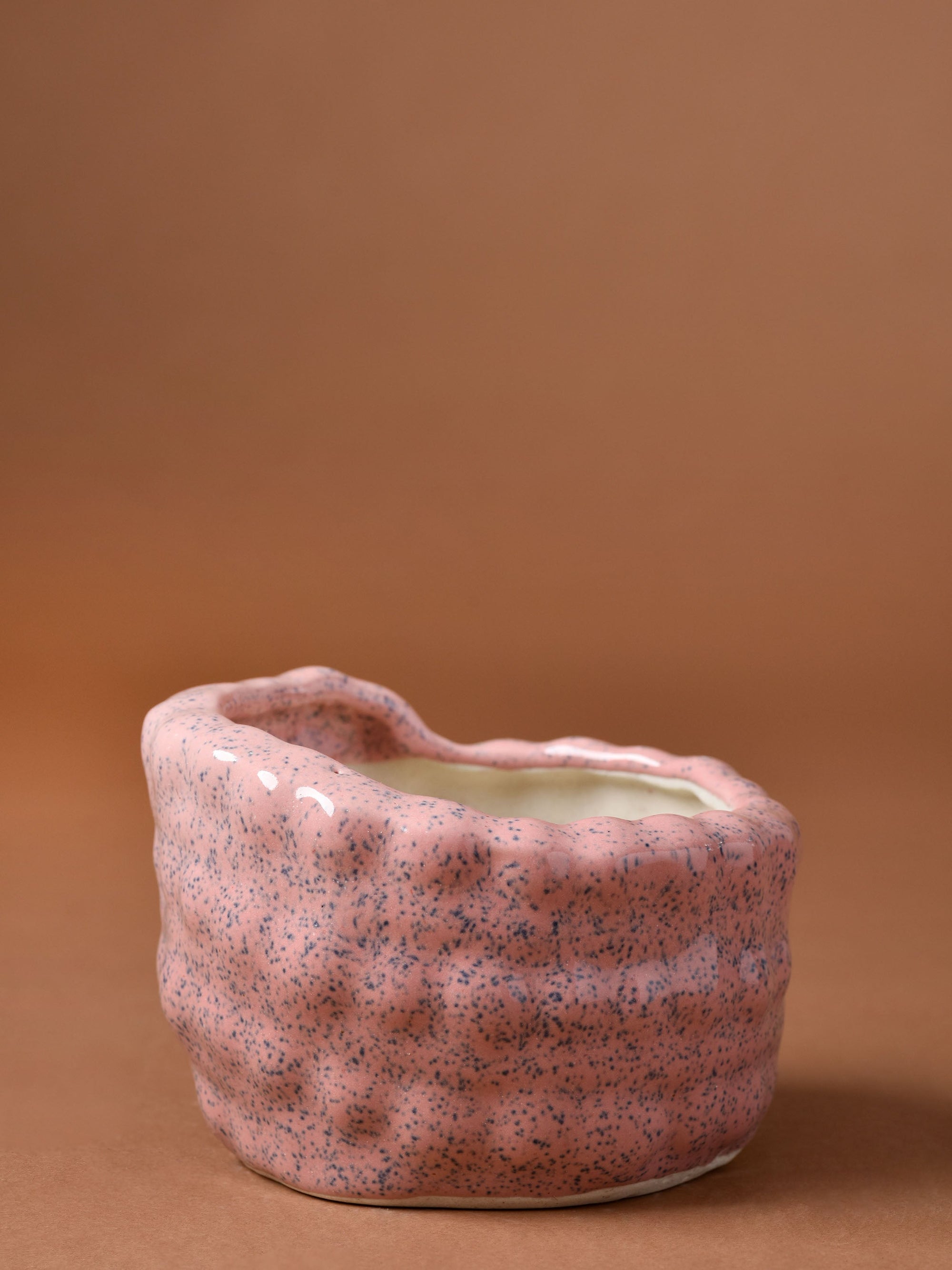 Beaded Angled Ceramic Planter