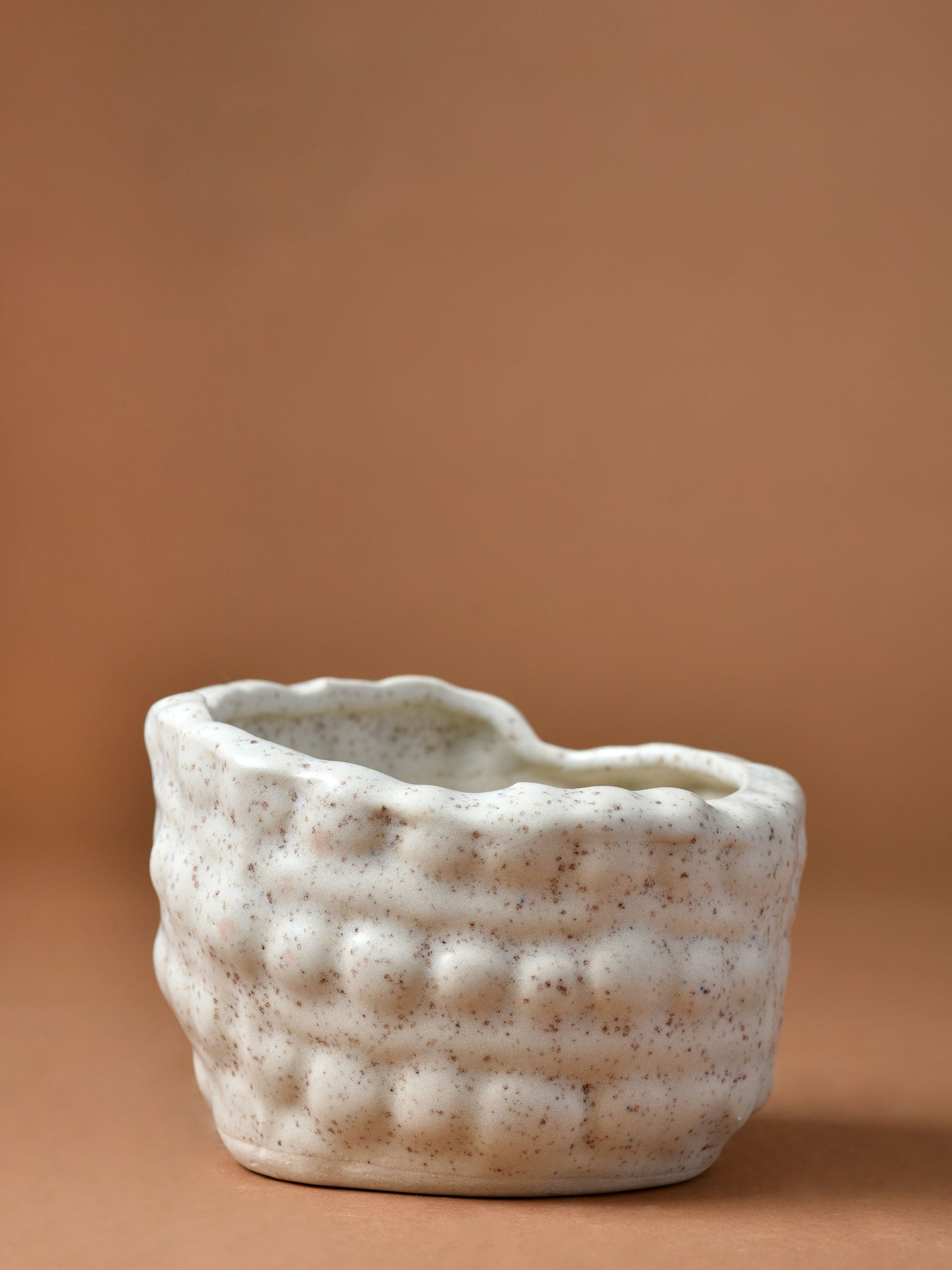 Beaded Angled Ceramic Planter