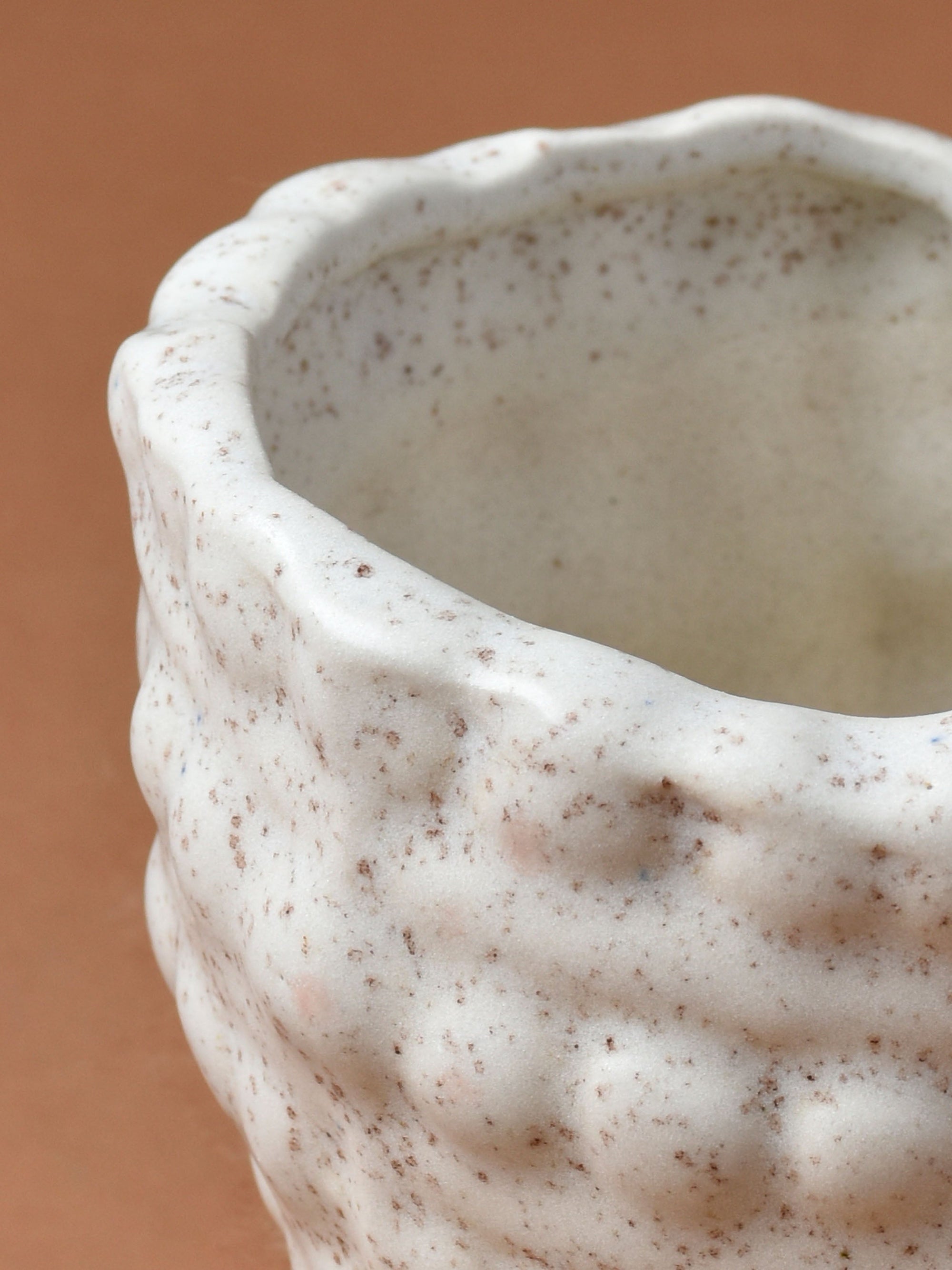 Beaded Angled Ceramic Planter