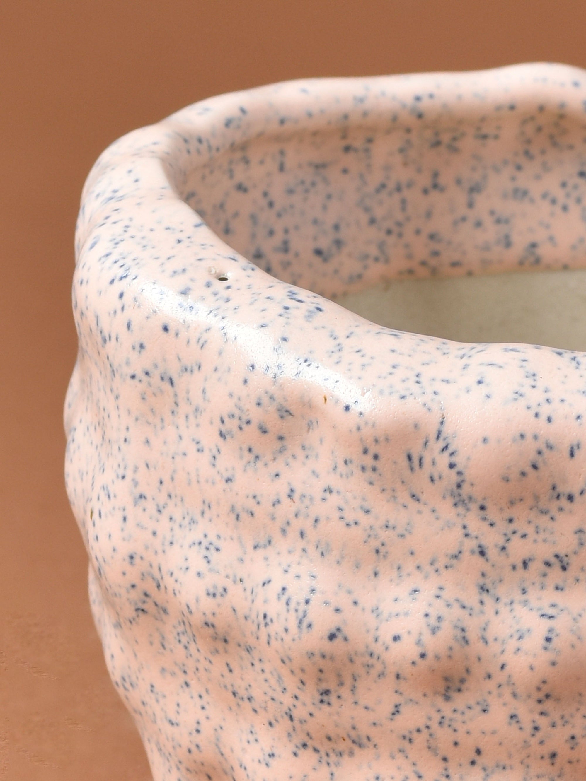 Beaded Angled Ceramic Planter