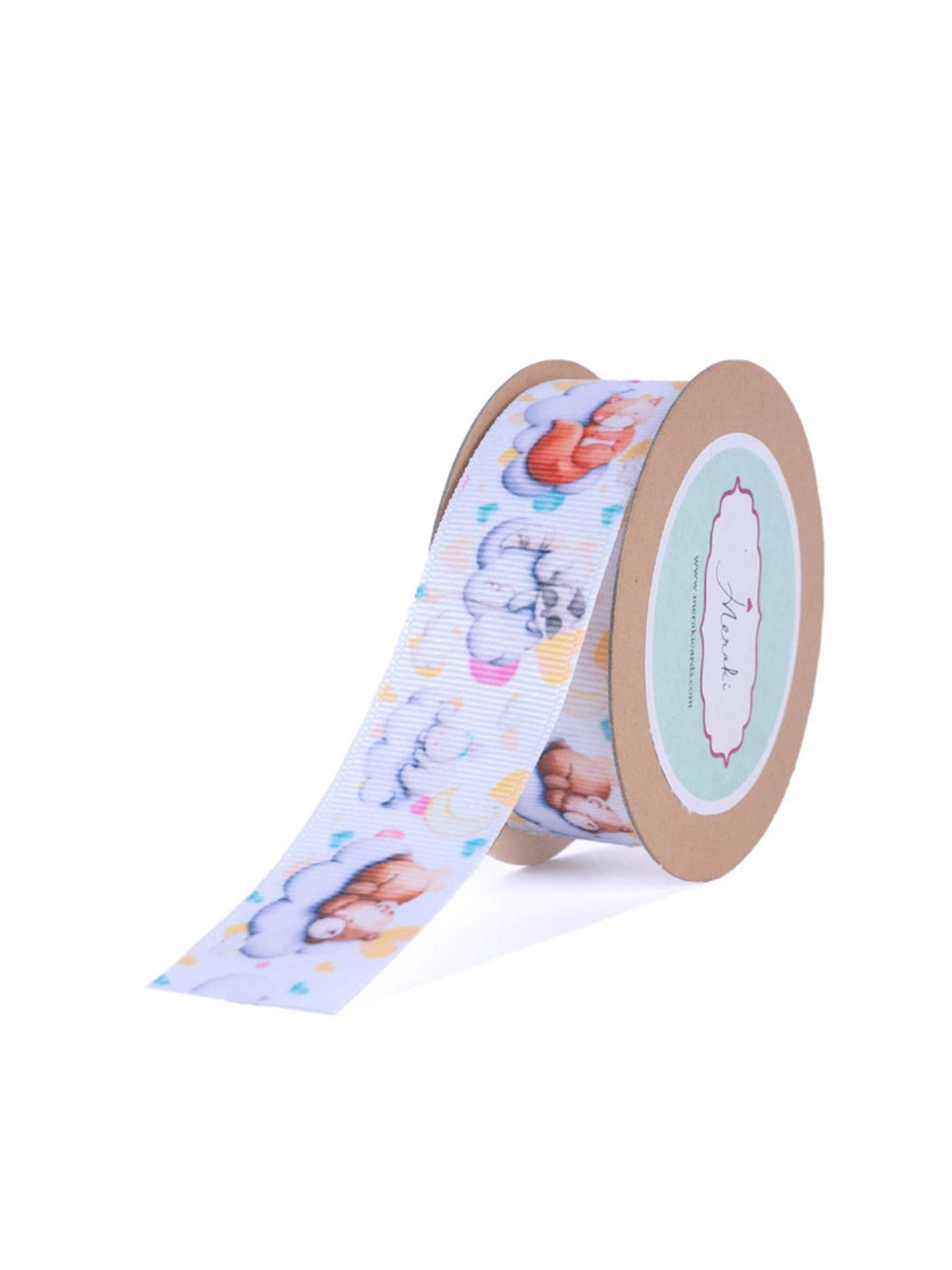 Bear And Fox Animal Print Ribbon