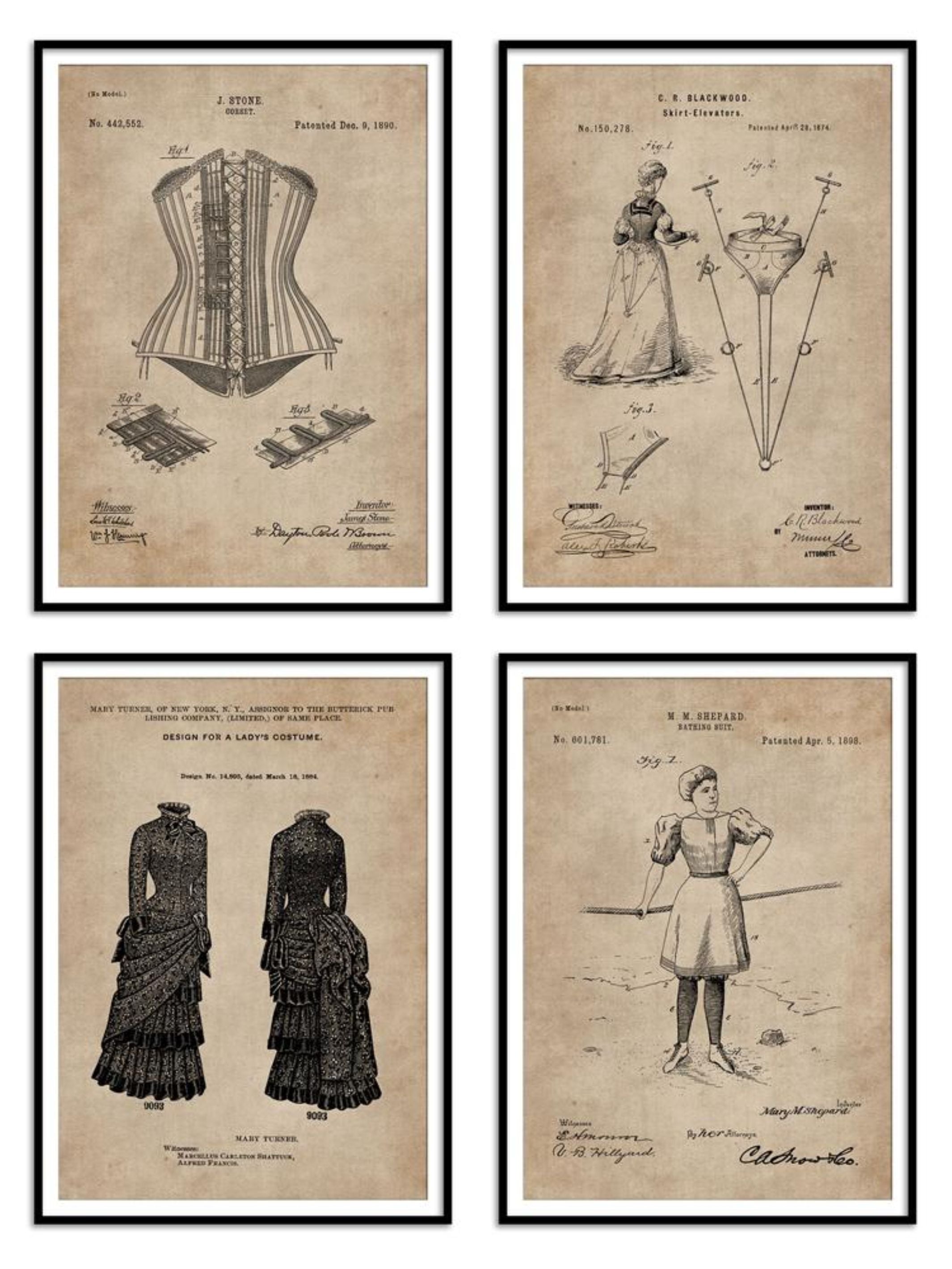 Wall Prints - Bedroom Series - Womens Fashion Set of 4