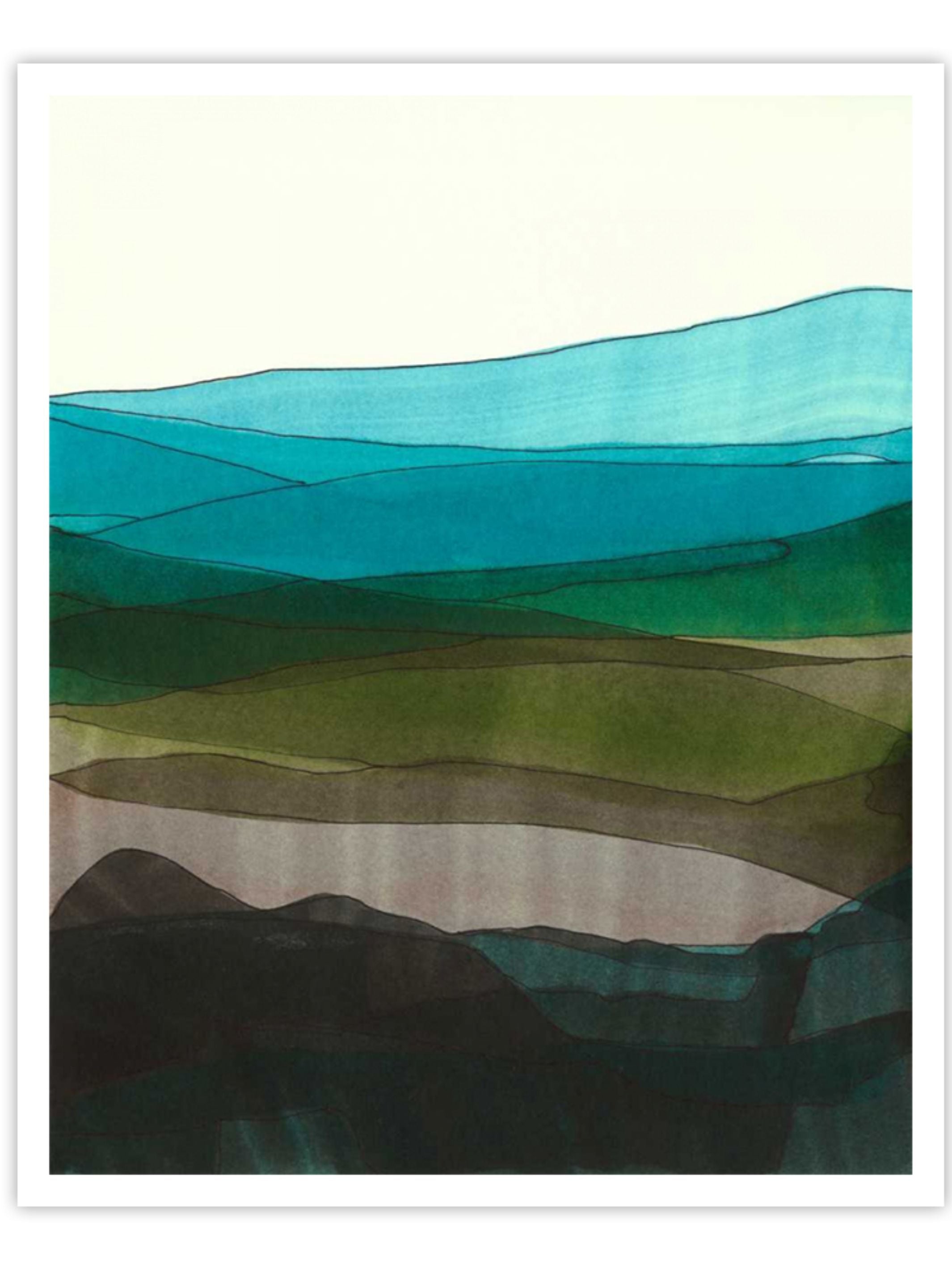 Wall Prints - Blue Hills I