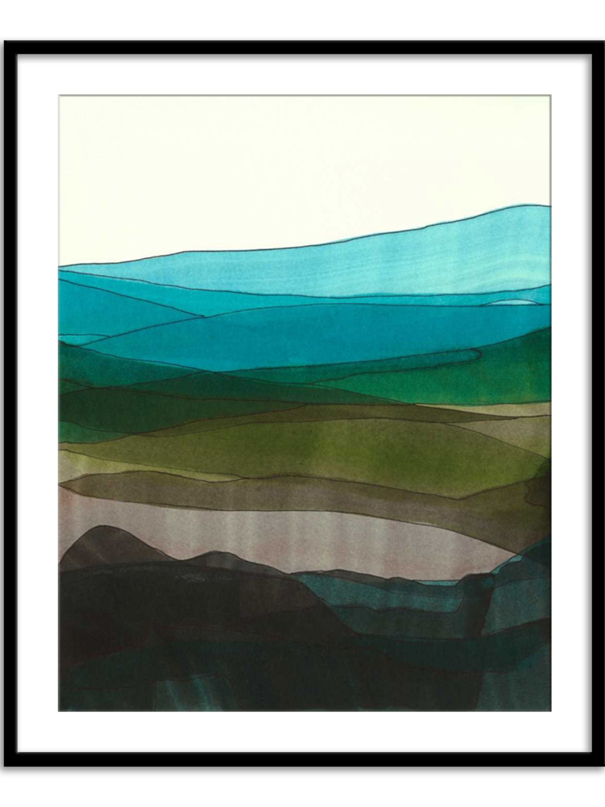 Wall Prints - Blue Hills I
