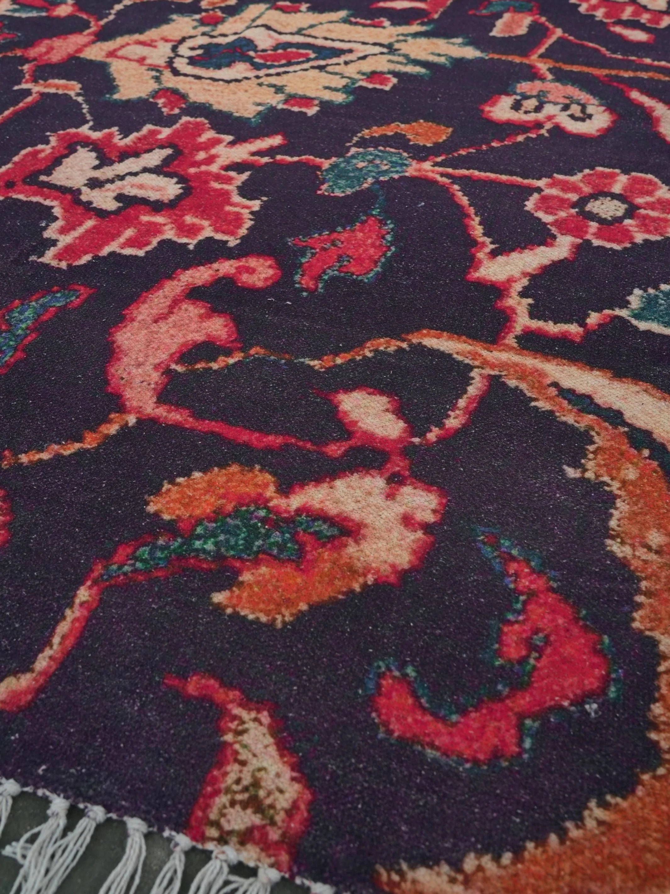 Bluemen Cotton Printed Cotton Rug