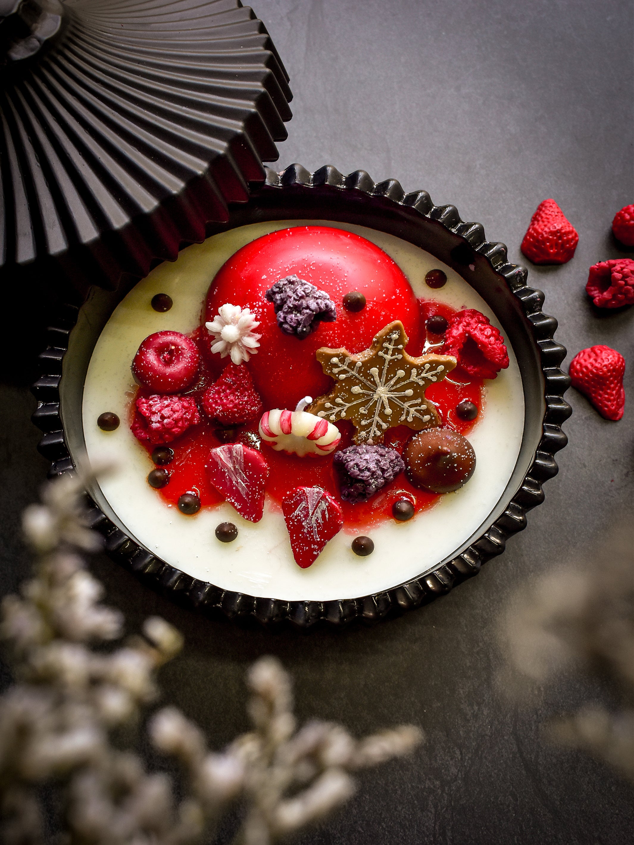 Christmas Themed Dessert Candle