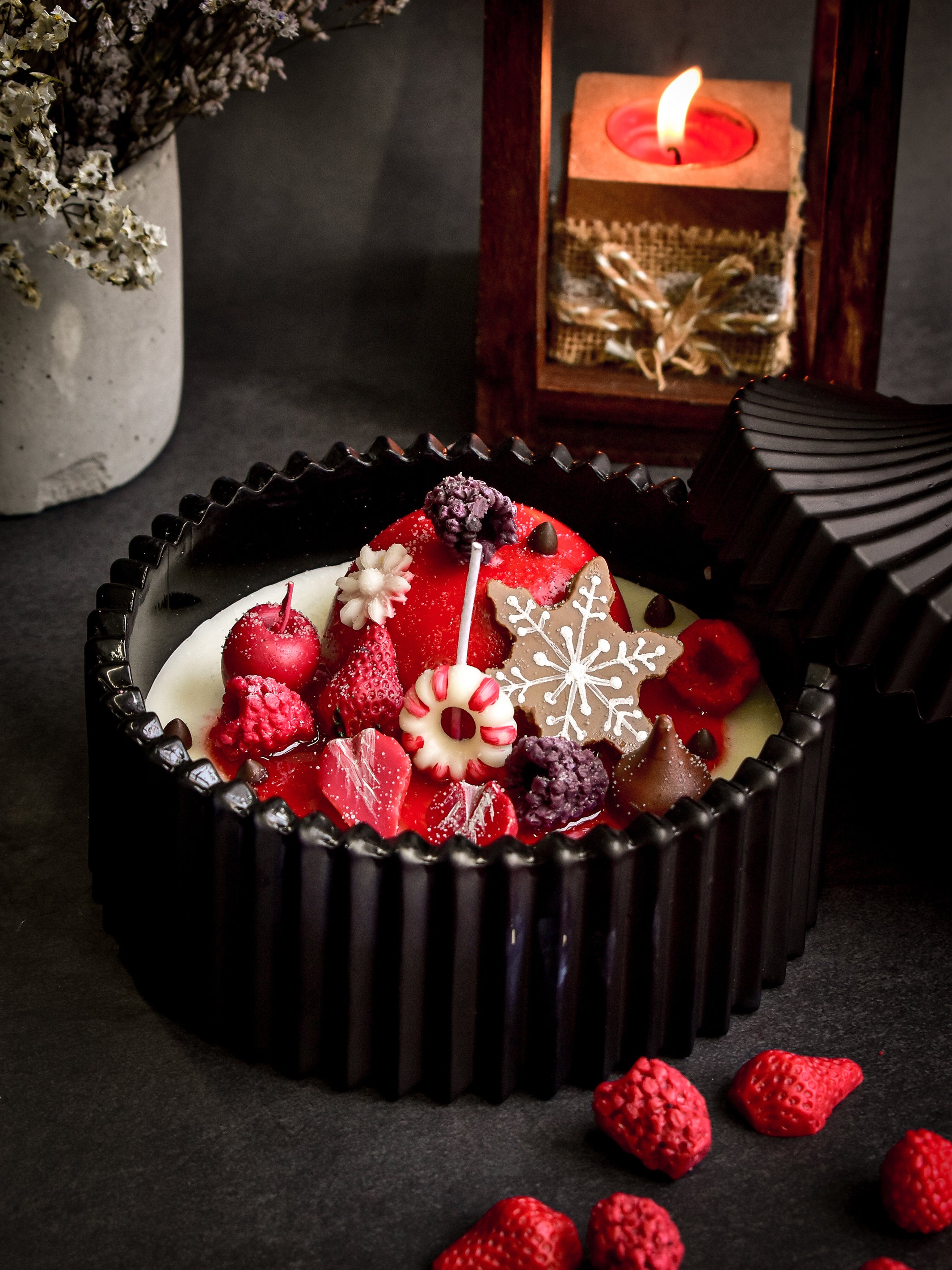 Christmas Themed Dessert Candle