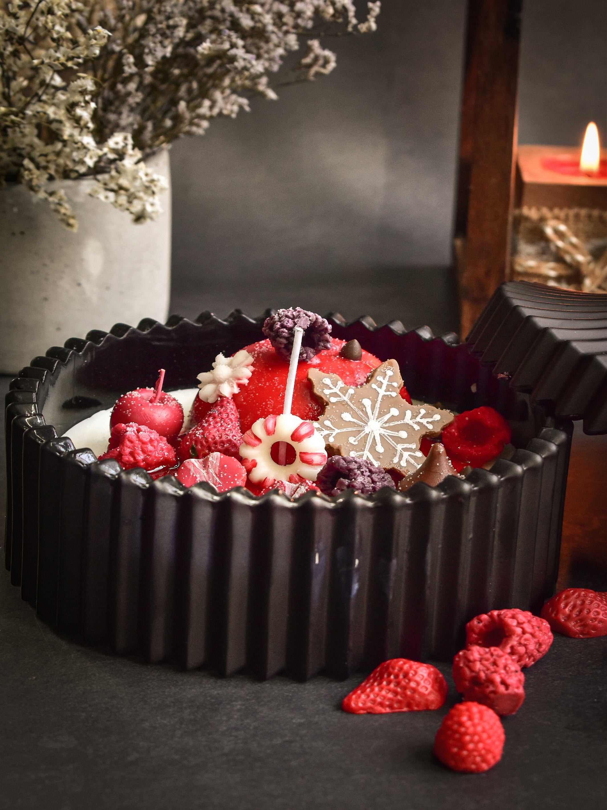 Christmas Themed Dessert Candle