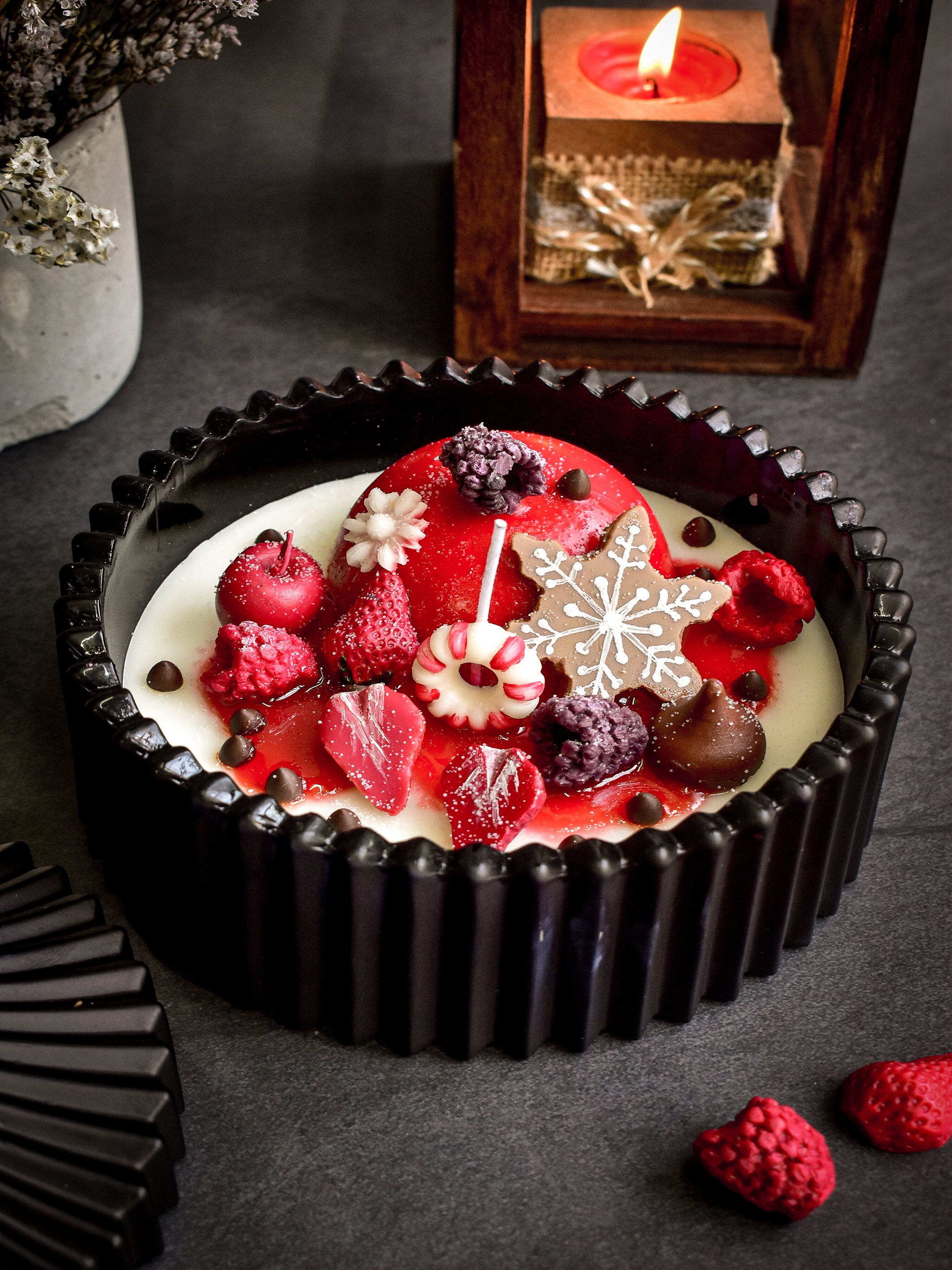 Christmas Themed Dessert Candle