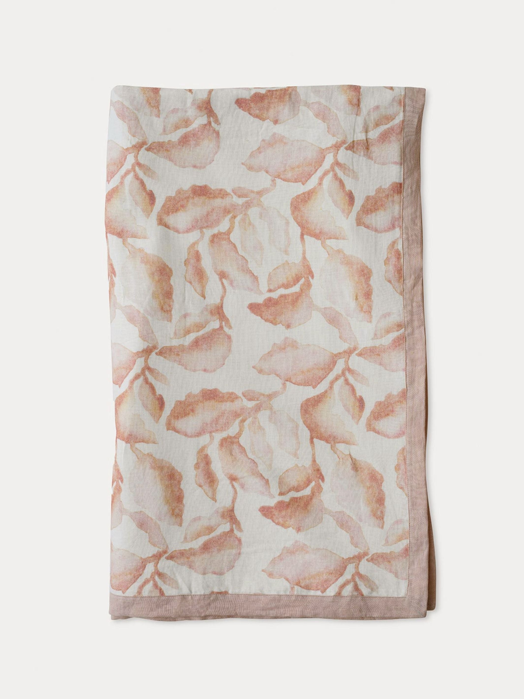 Linen Bedspread - Cascade Blush