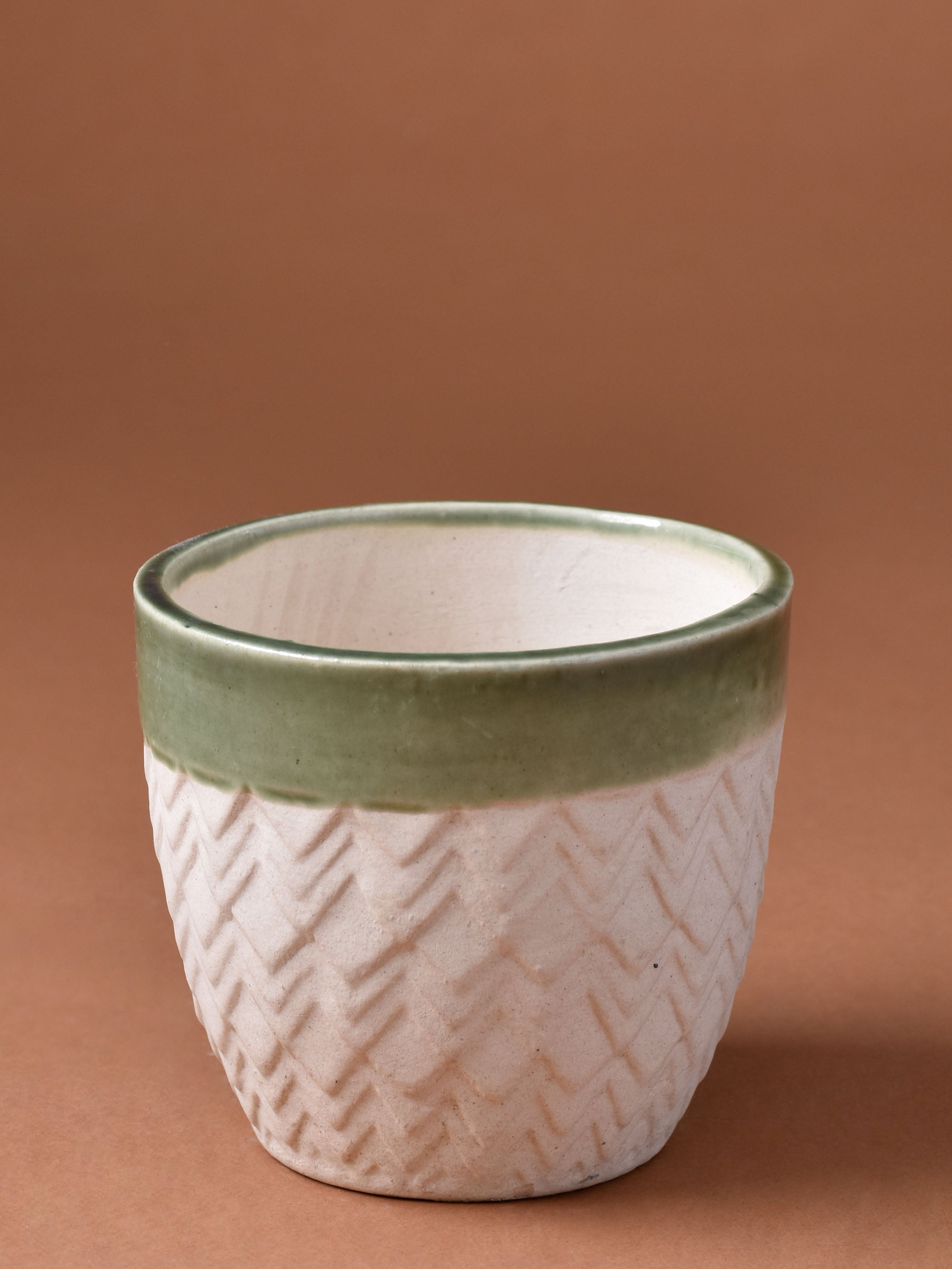 Chevron Ceramic Planter
