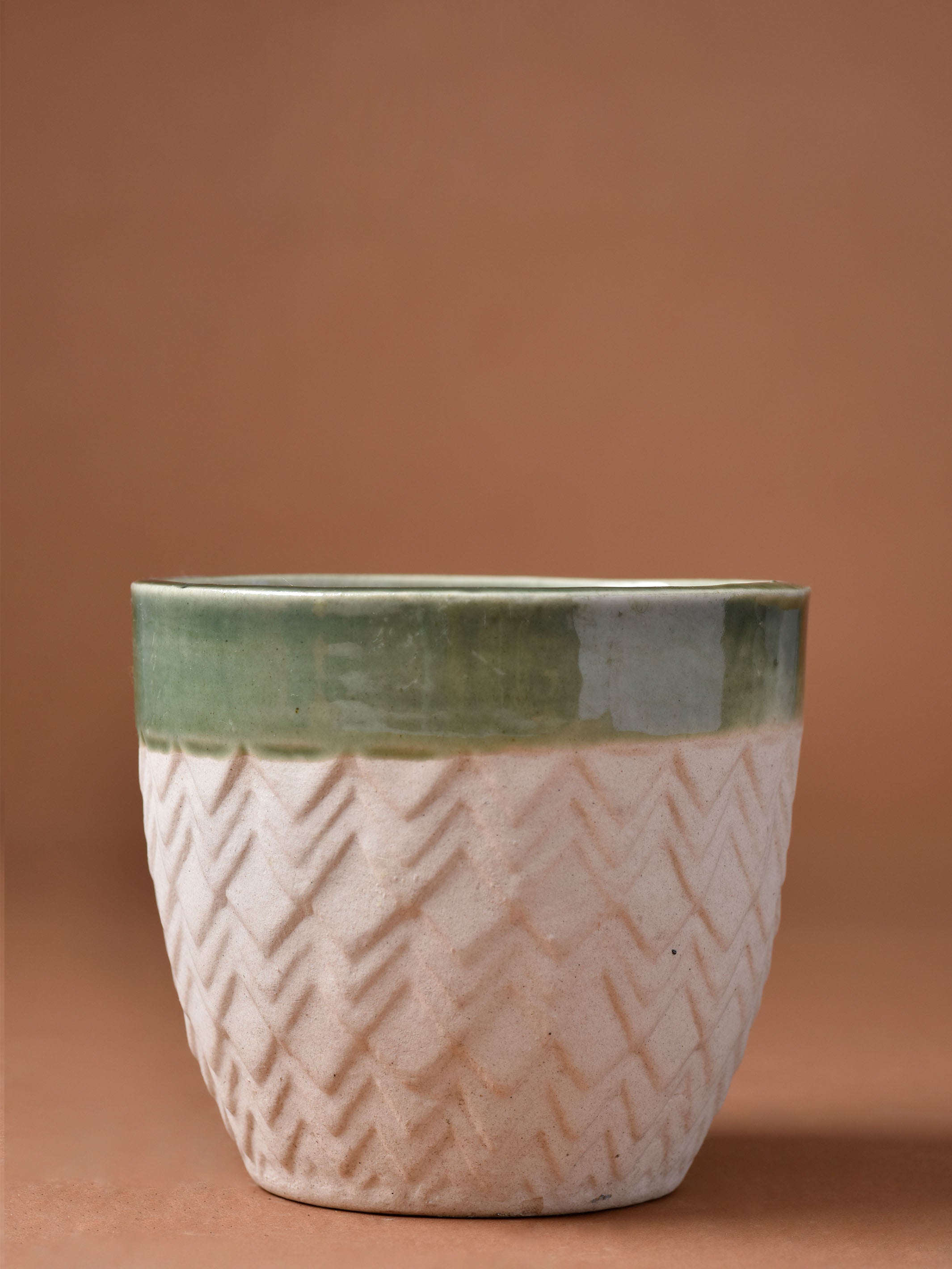 Chevron Ceramic Planter