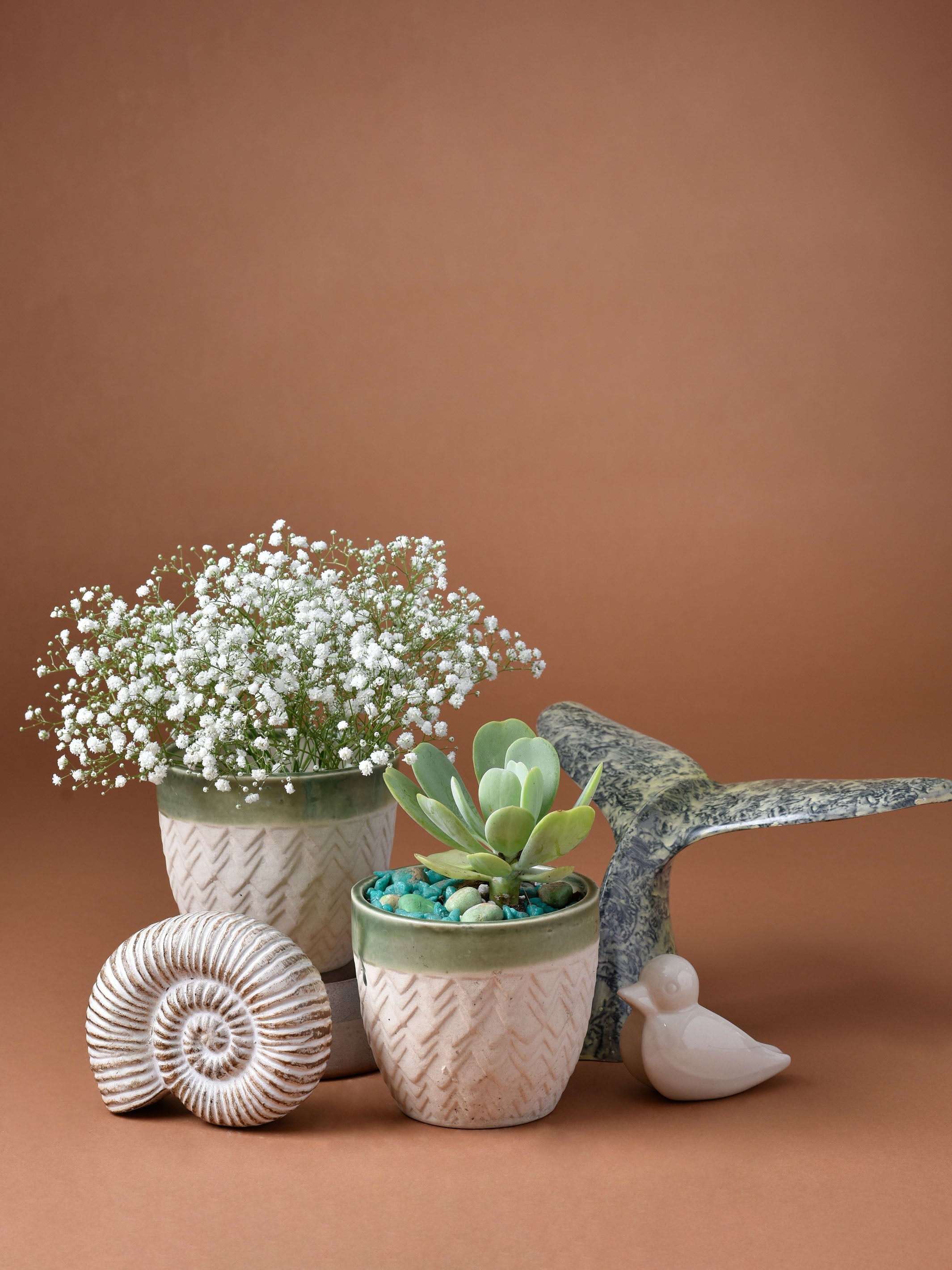Chevron Ceramic Planter