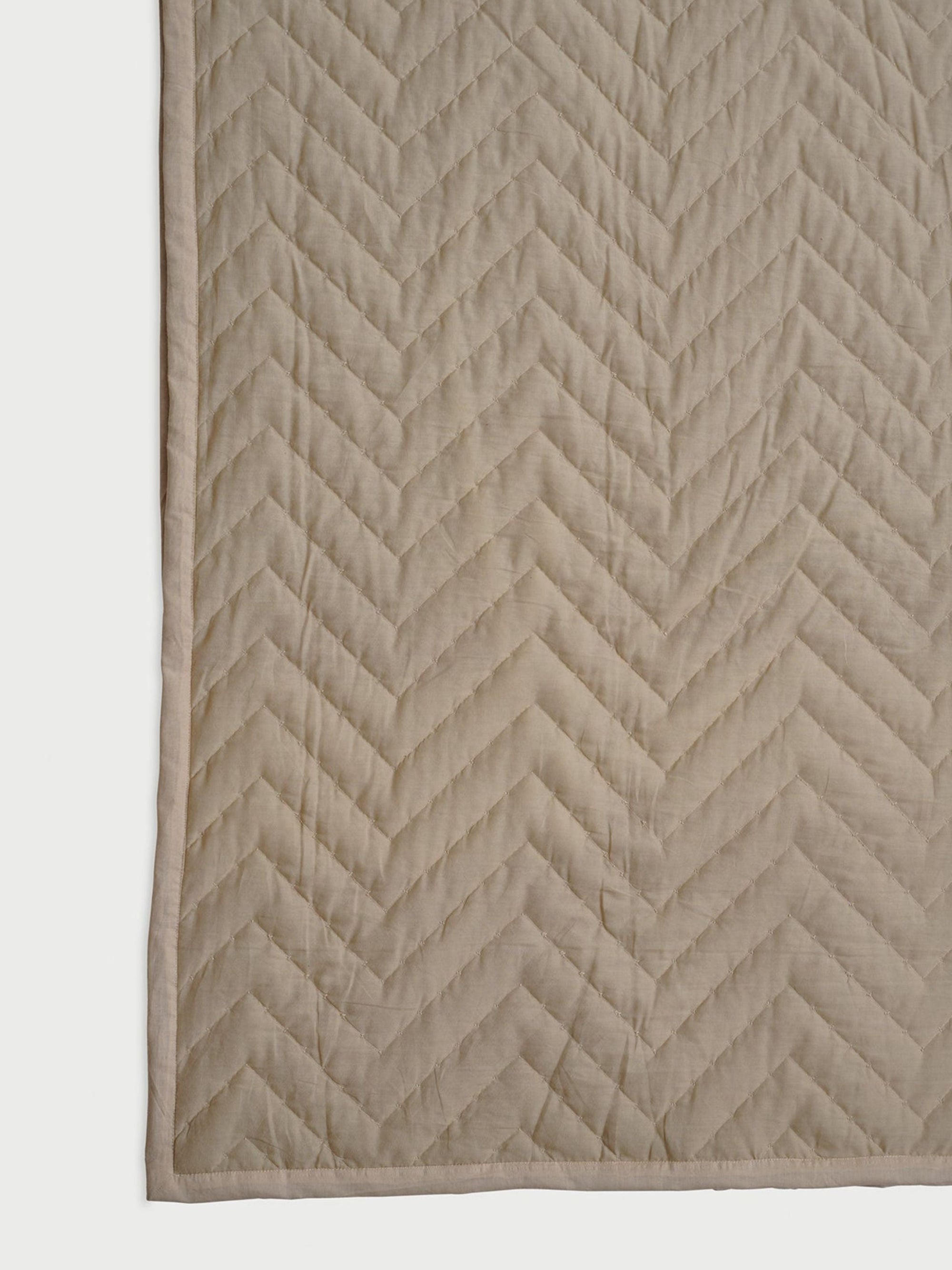 Quilted Bedding Set - Chevron Ochre