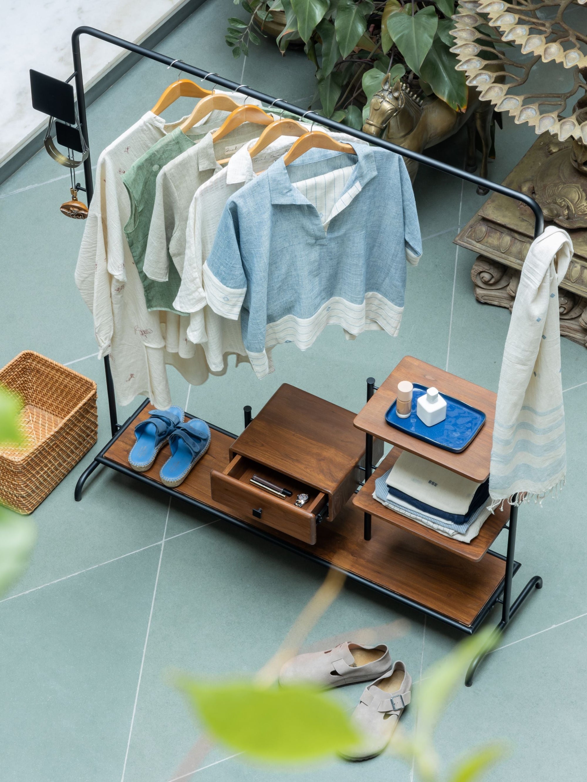 Clothes Rack - Wood & Metal