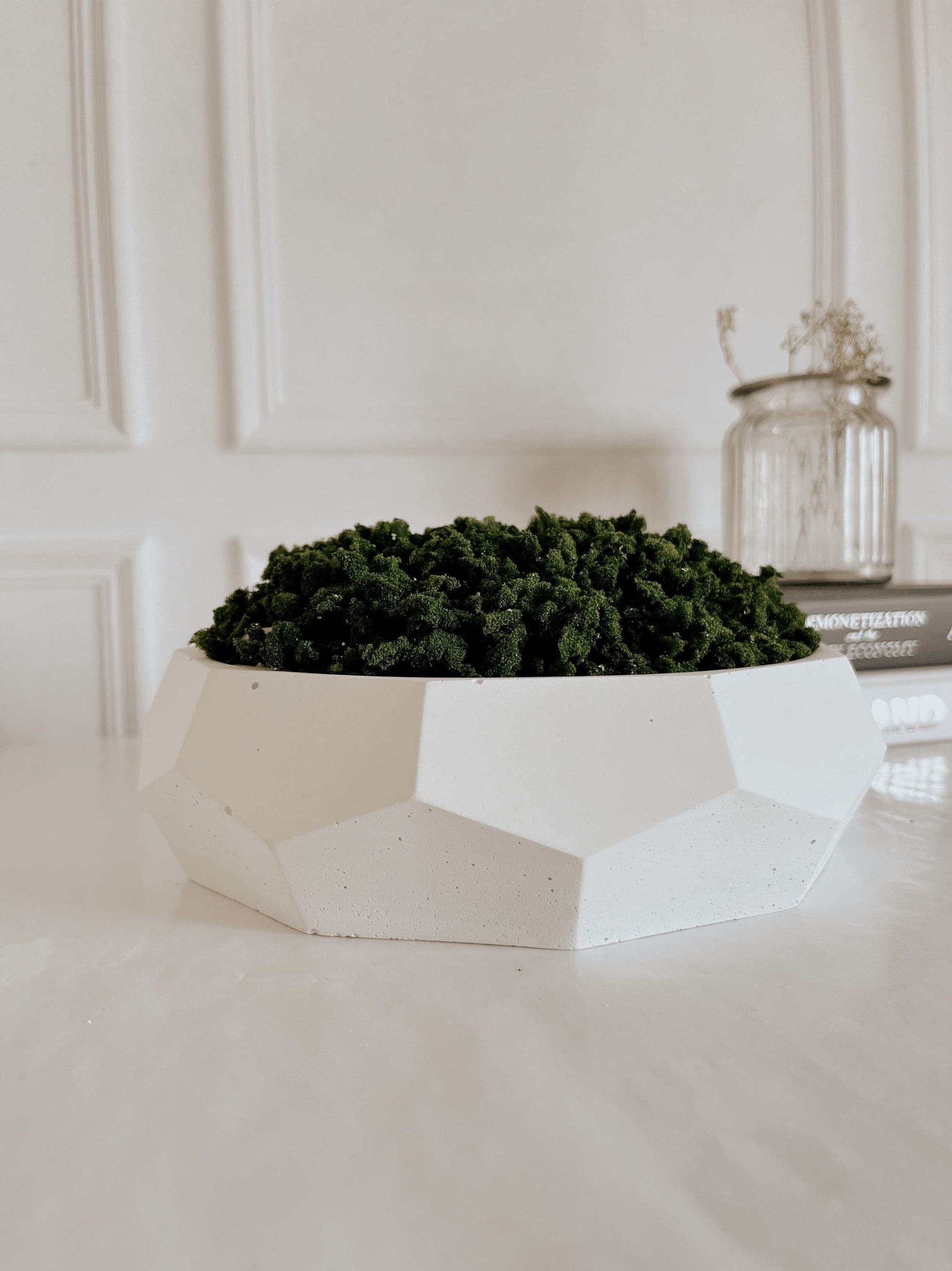 Concrete Geo Bowl Planter