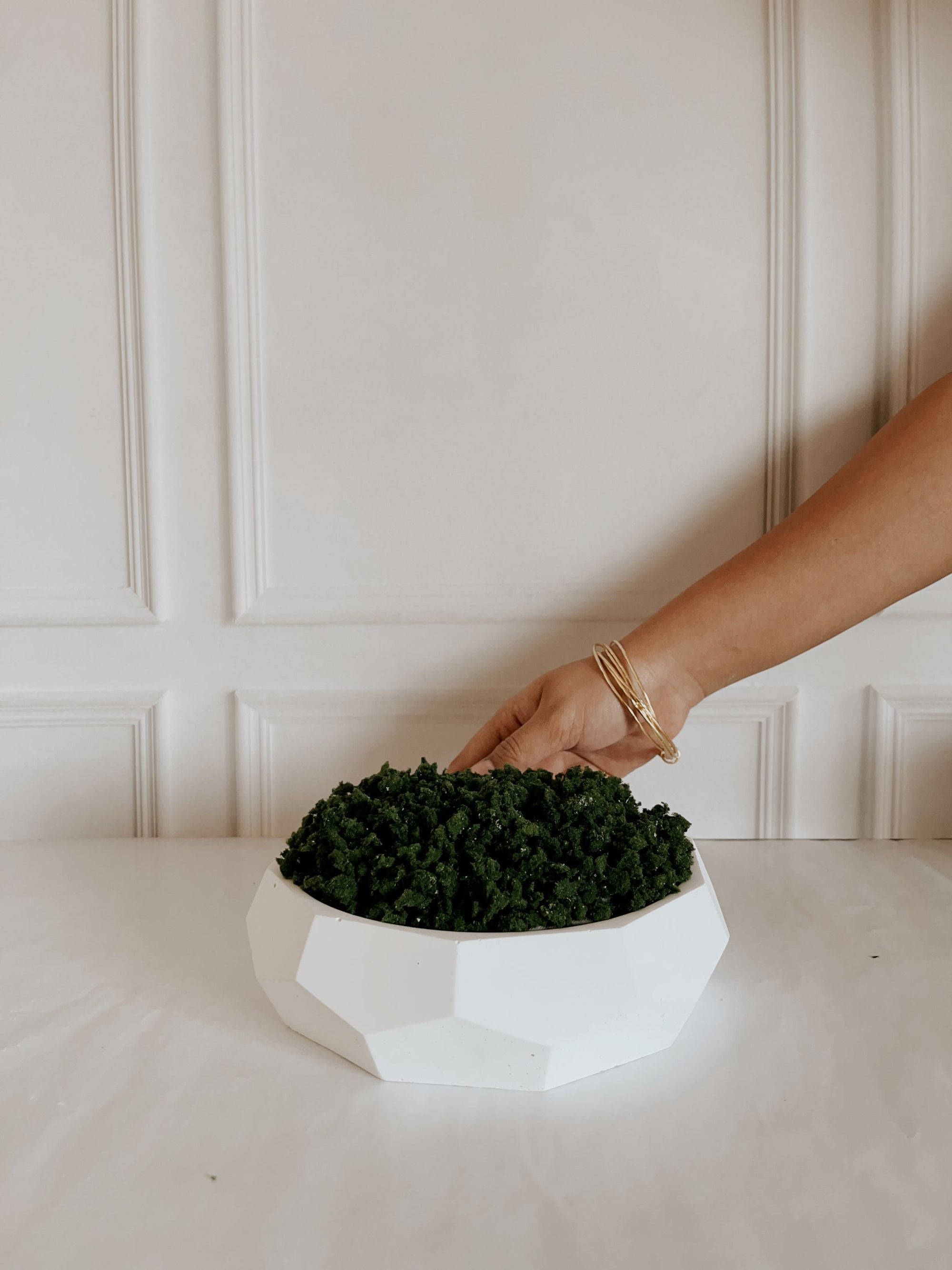 Concrete Geo Bowl Planter