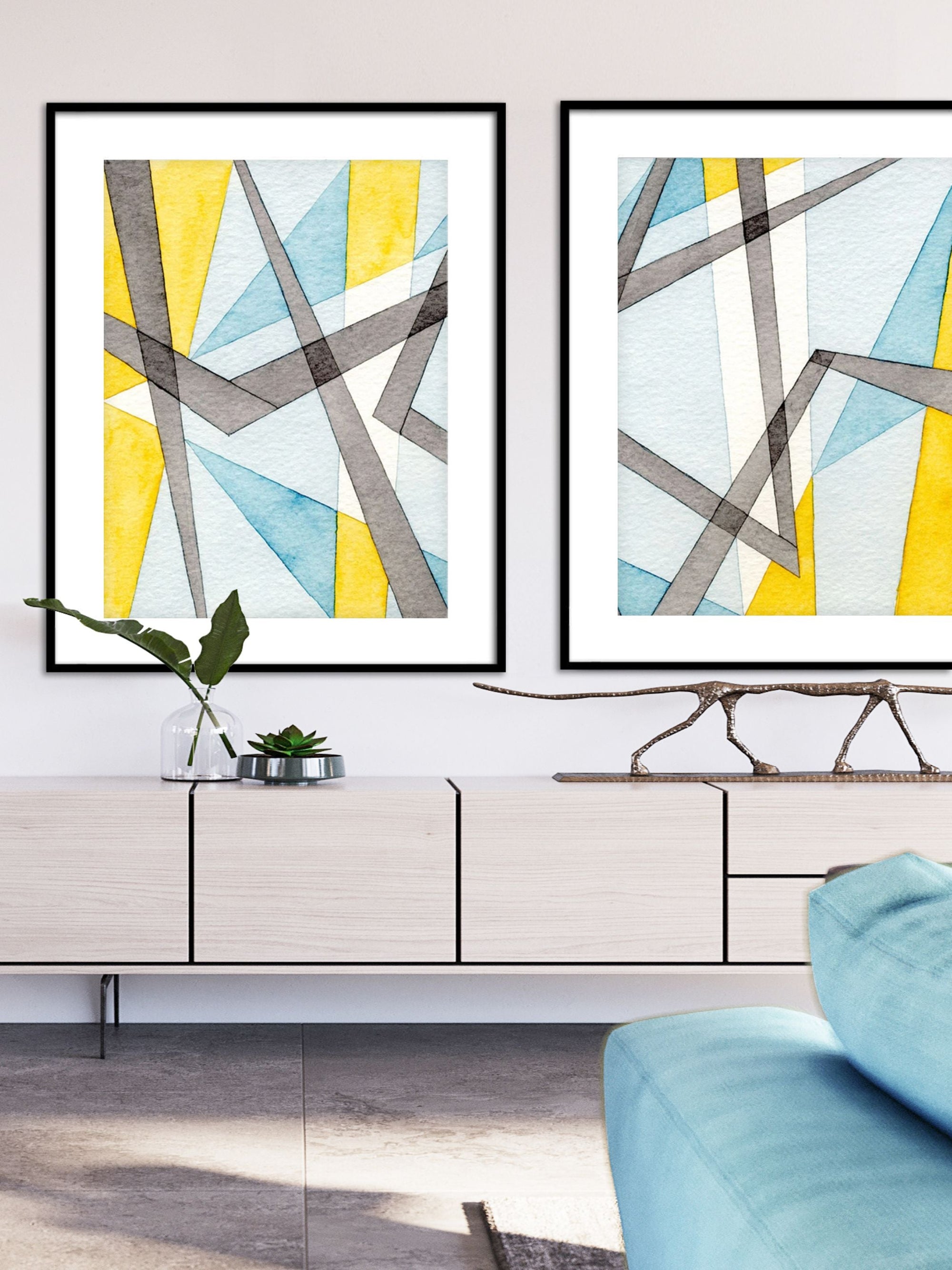 Wall Prints - Converging Angles II