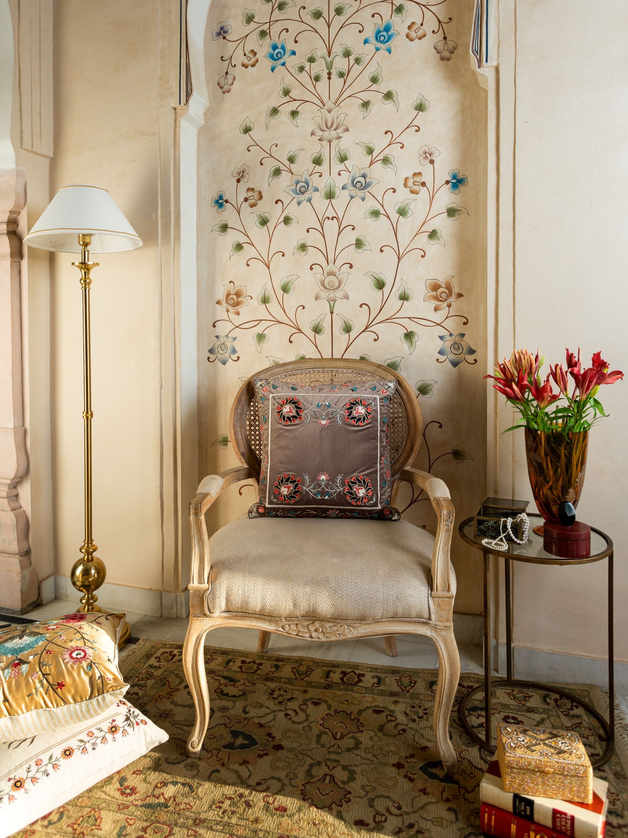 Cushion Cover - Daneen Latte Embroidered