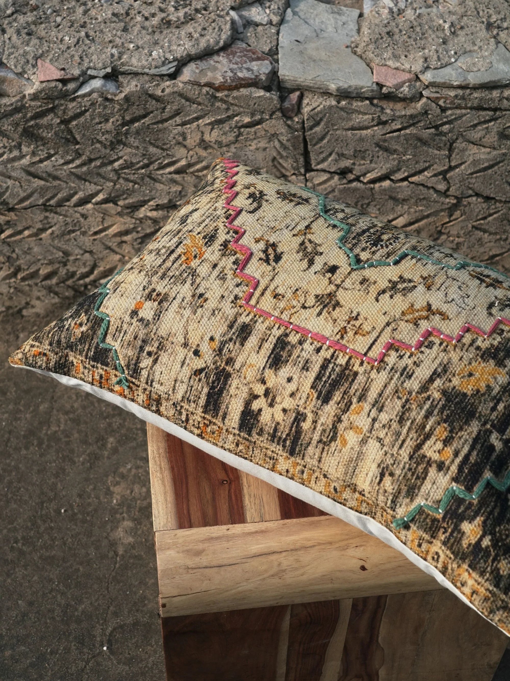 Pillow Cover - Denz Embroidered
