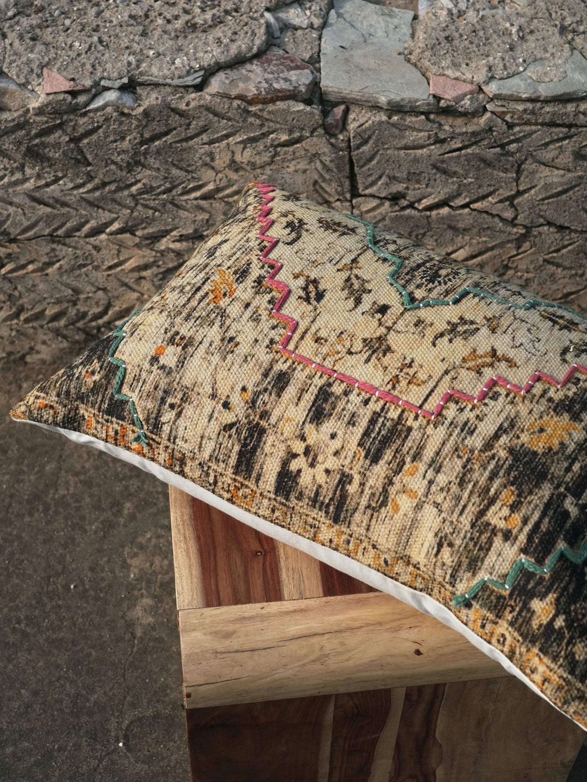 Pillow Cover - Denz Embroidered