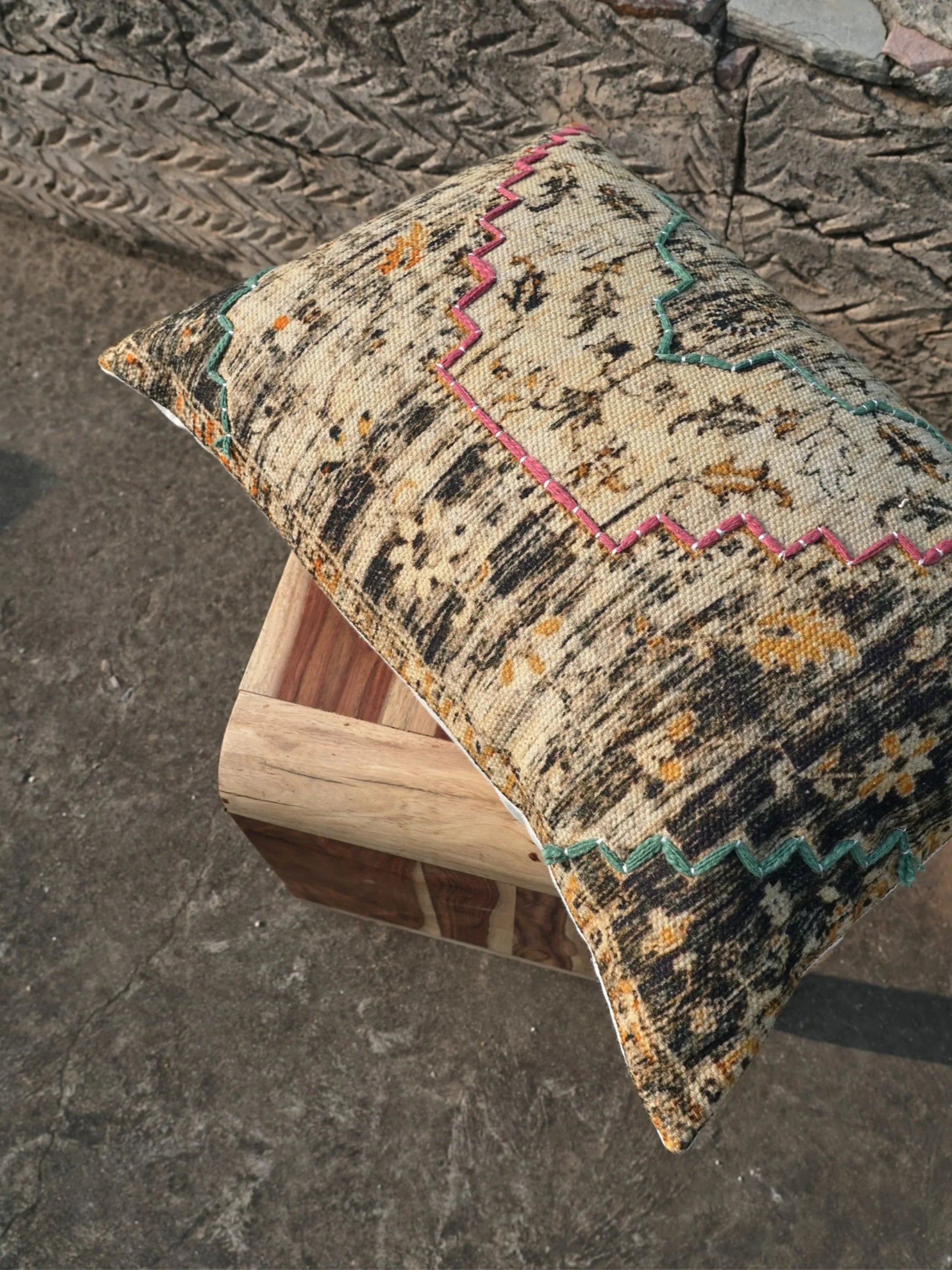 Pillow Cover - Denz Embroidered