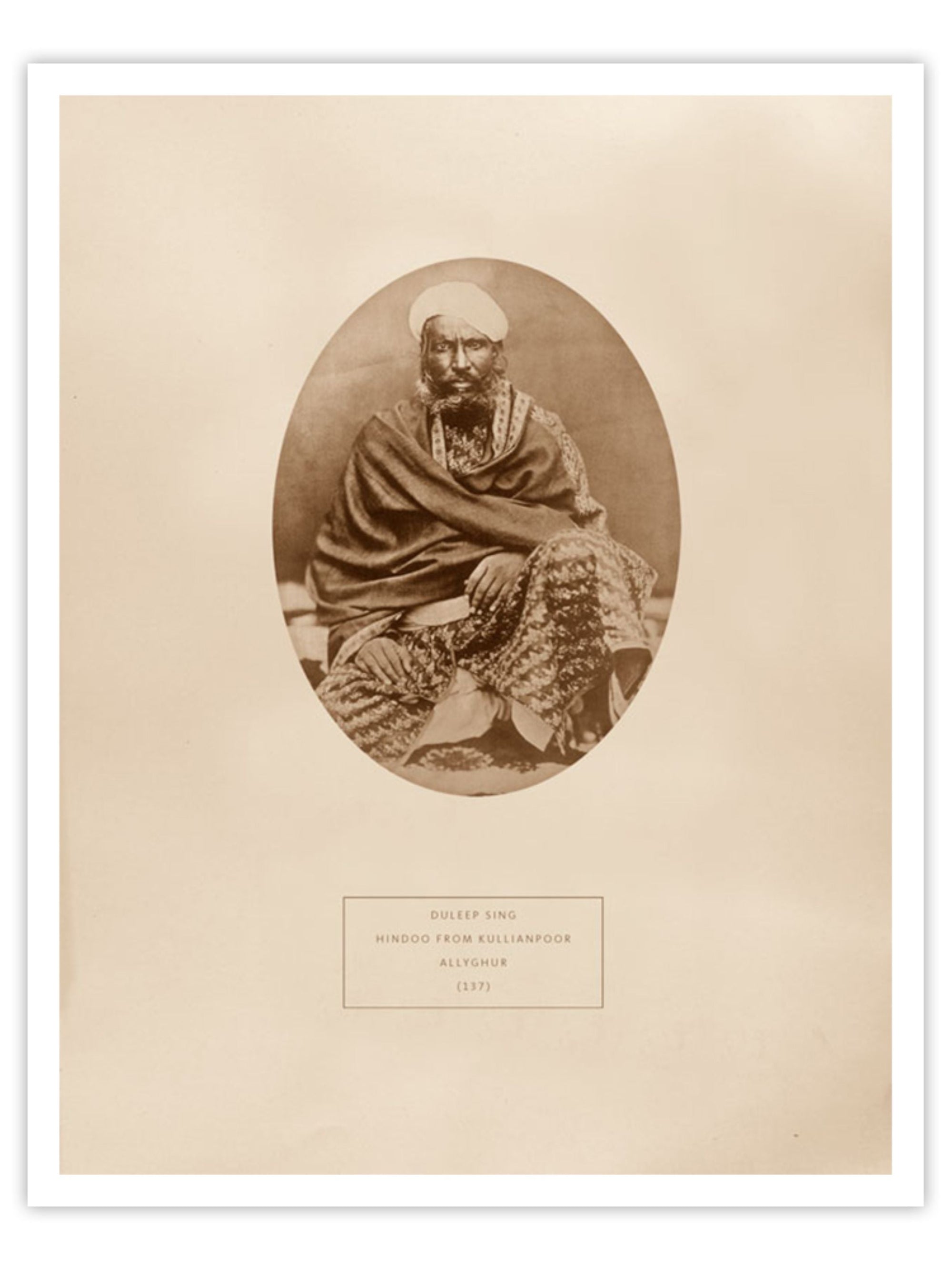 Wall Prints - Duleep Sing - a Hindoo from Kullianpoor Allyghur