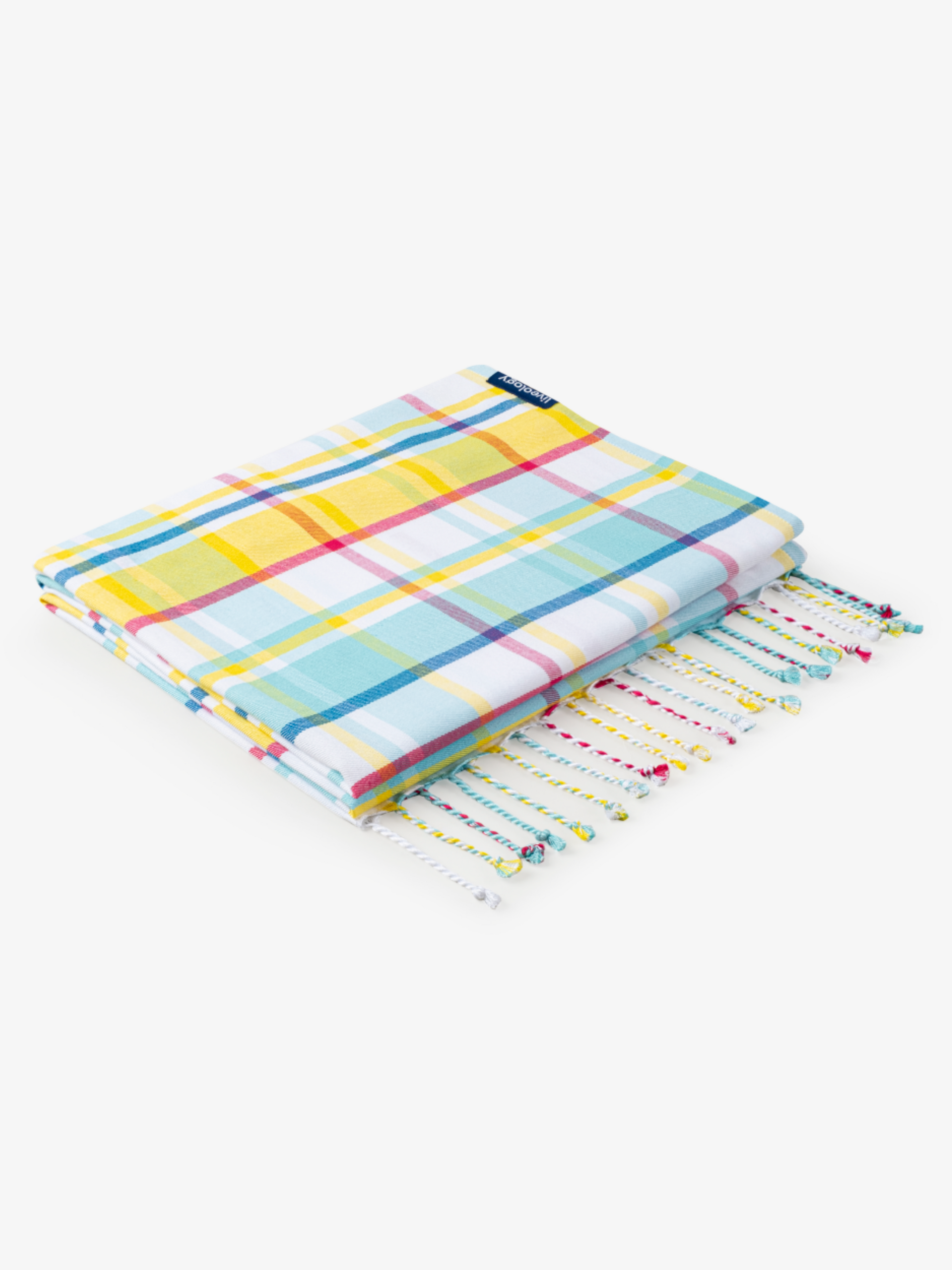 Felicity Aqua Woven Beach Towel