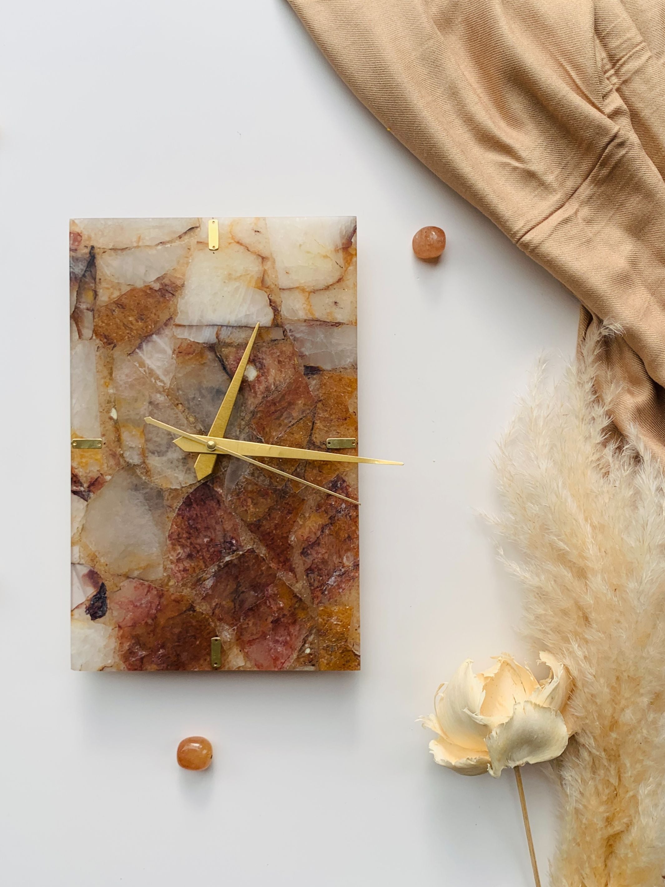 Fire Quartz Rectangle Wall Clock
