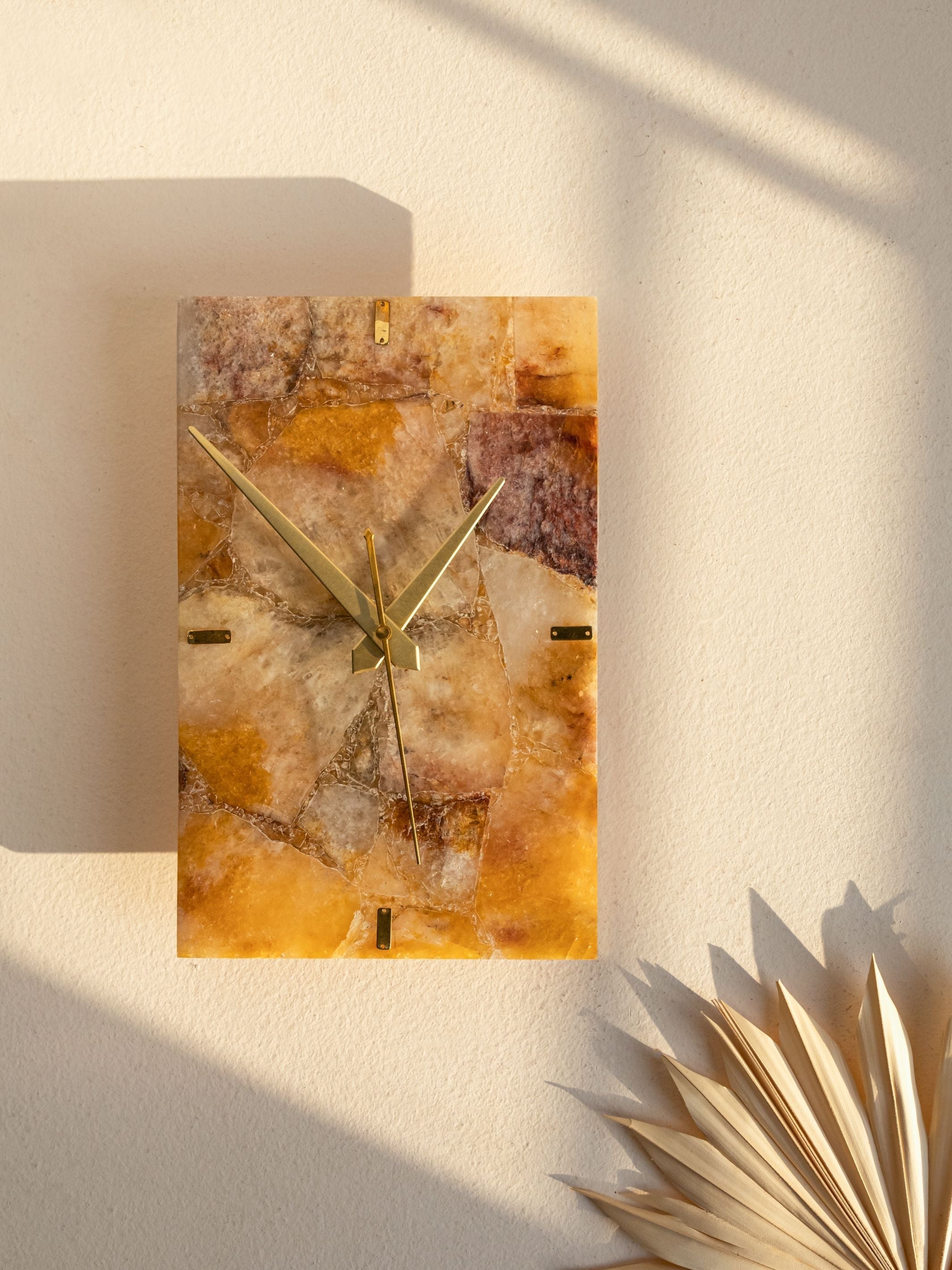 Fire Quartz Rectangle Wall Clock