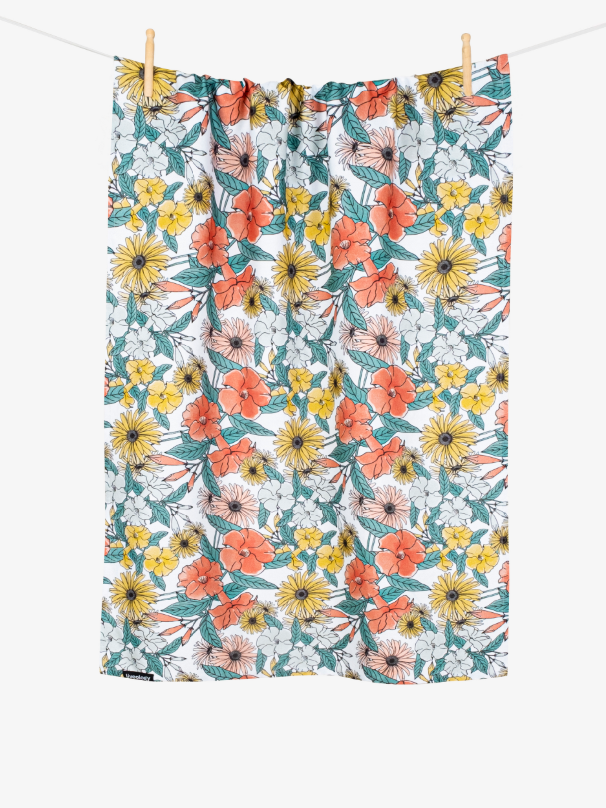 Flora Printed Beach Towel