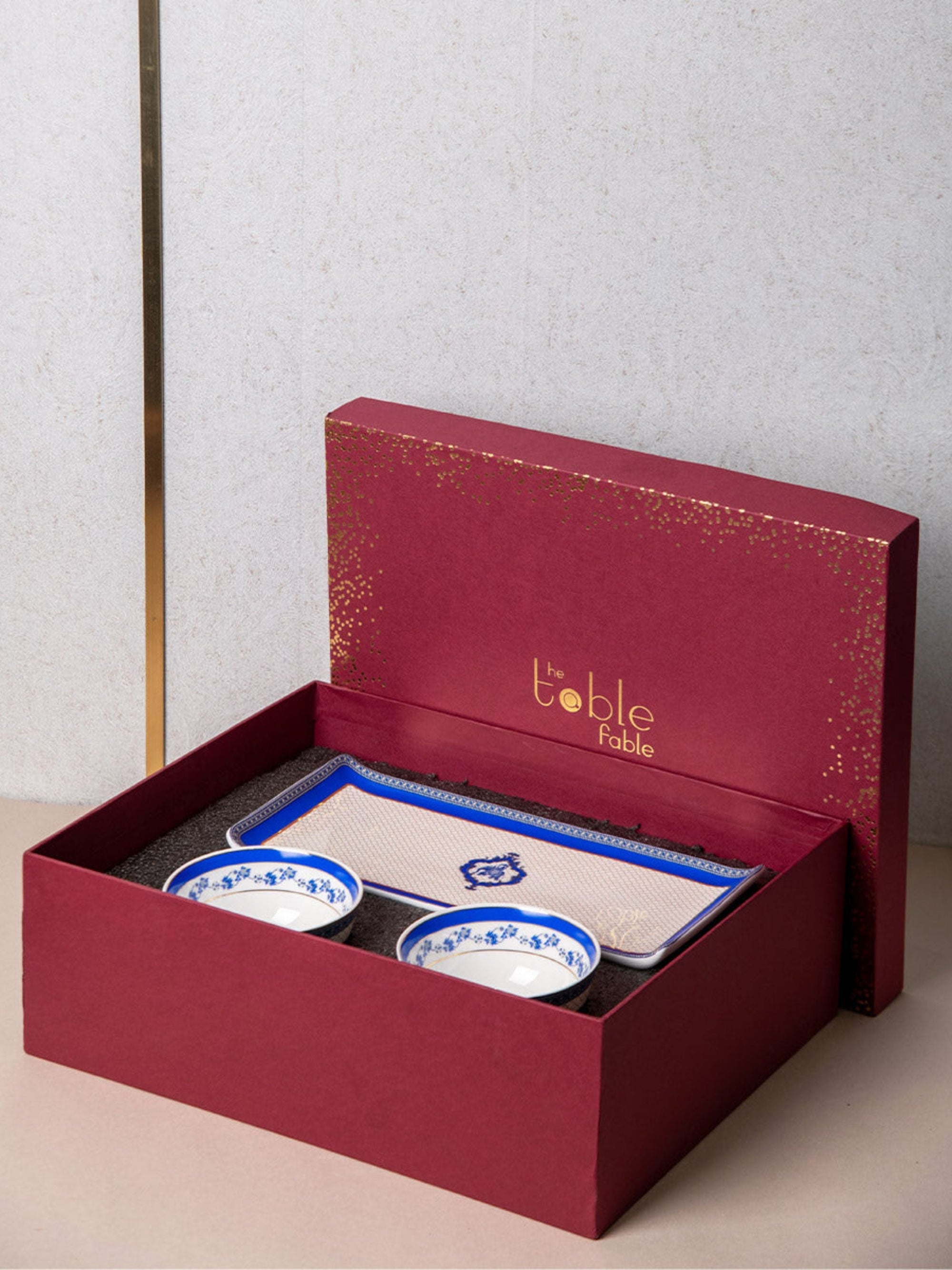 Gaj Gamini Gift Set - Platter & 2 Bowls