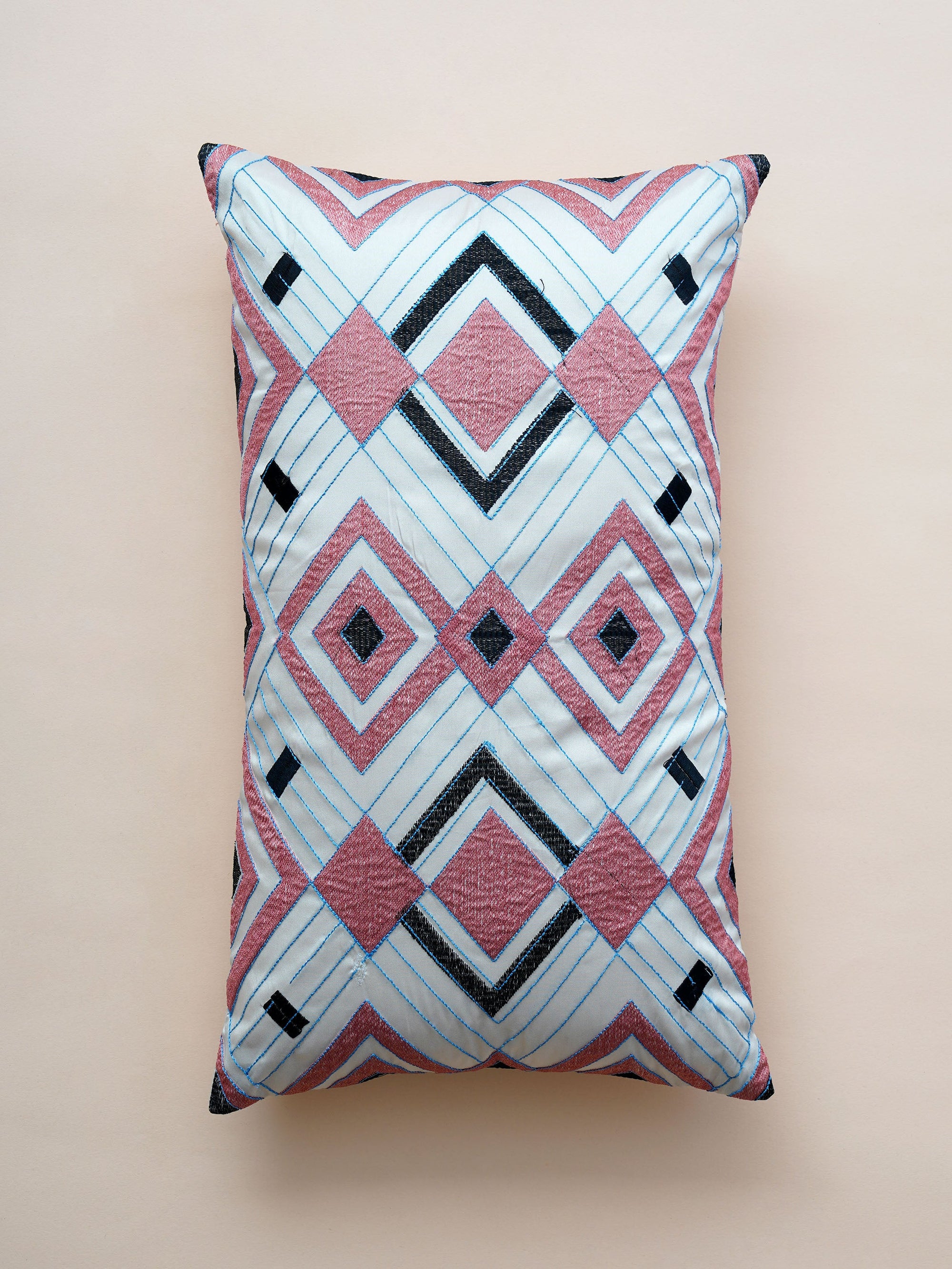 Cushion Cover - Geometric Embroidered