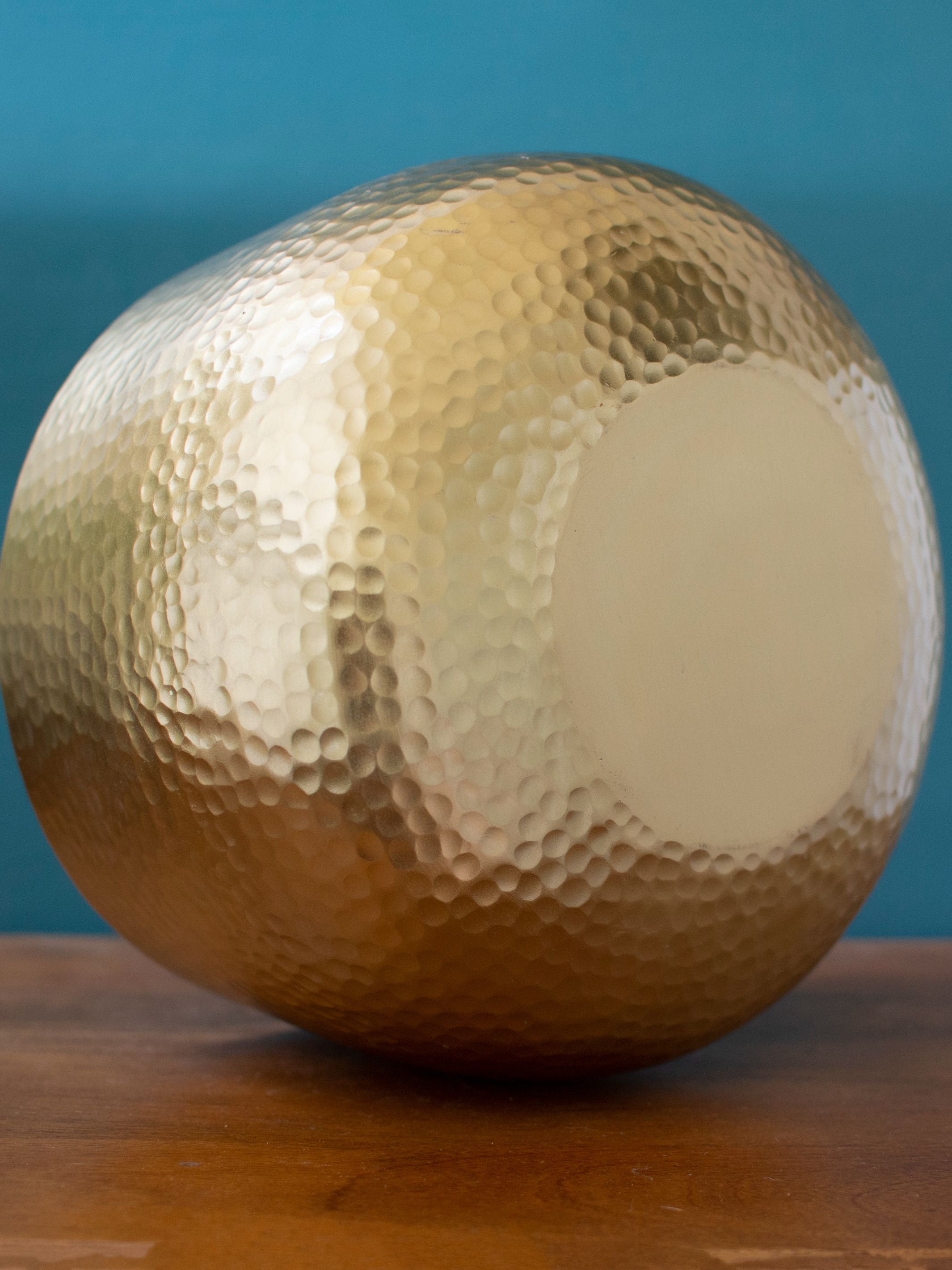 Gold toned Hammered Handcrafted Planter- Medium