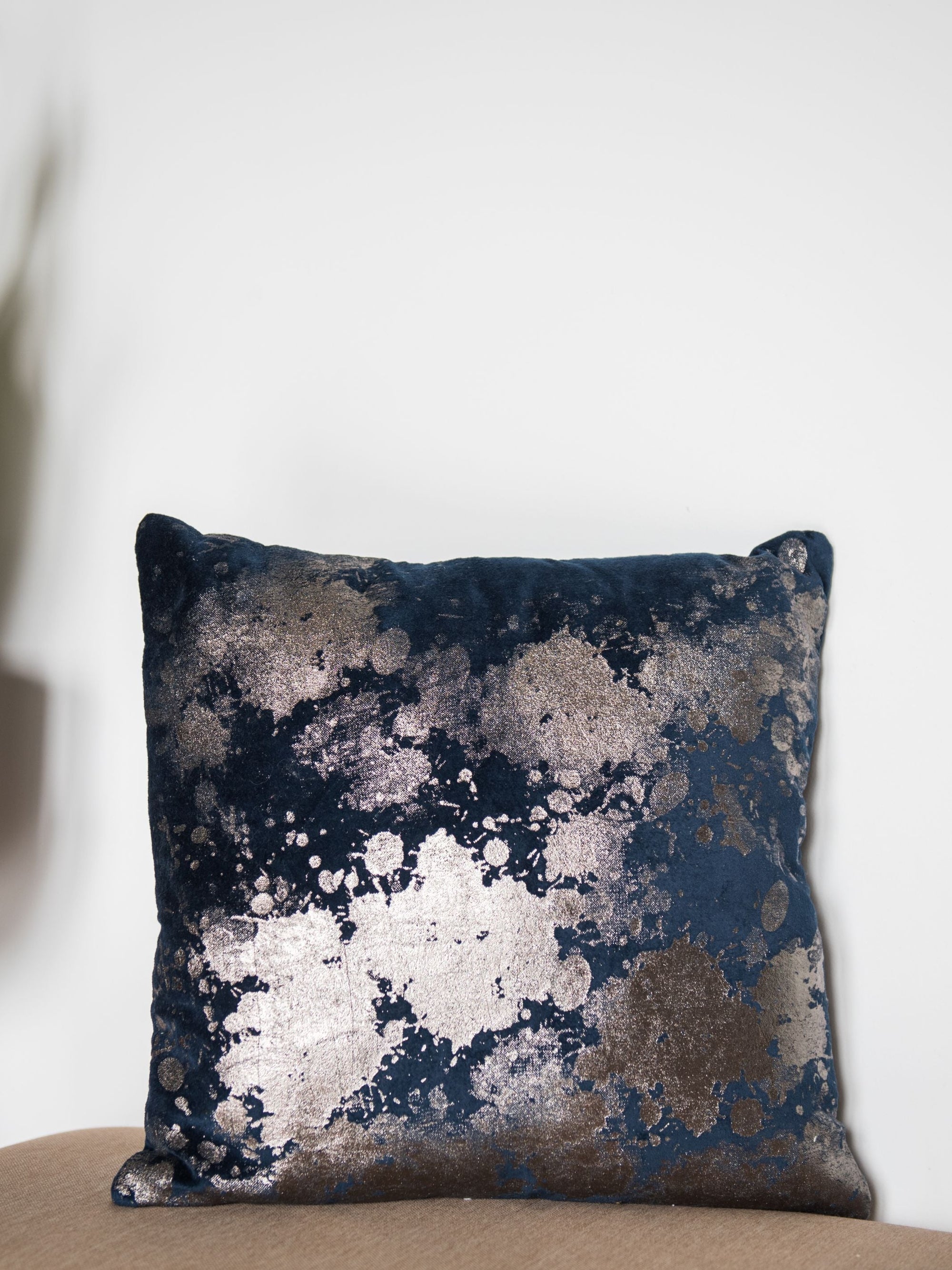 Cushion Cover - Greece Silver Splatter