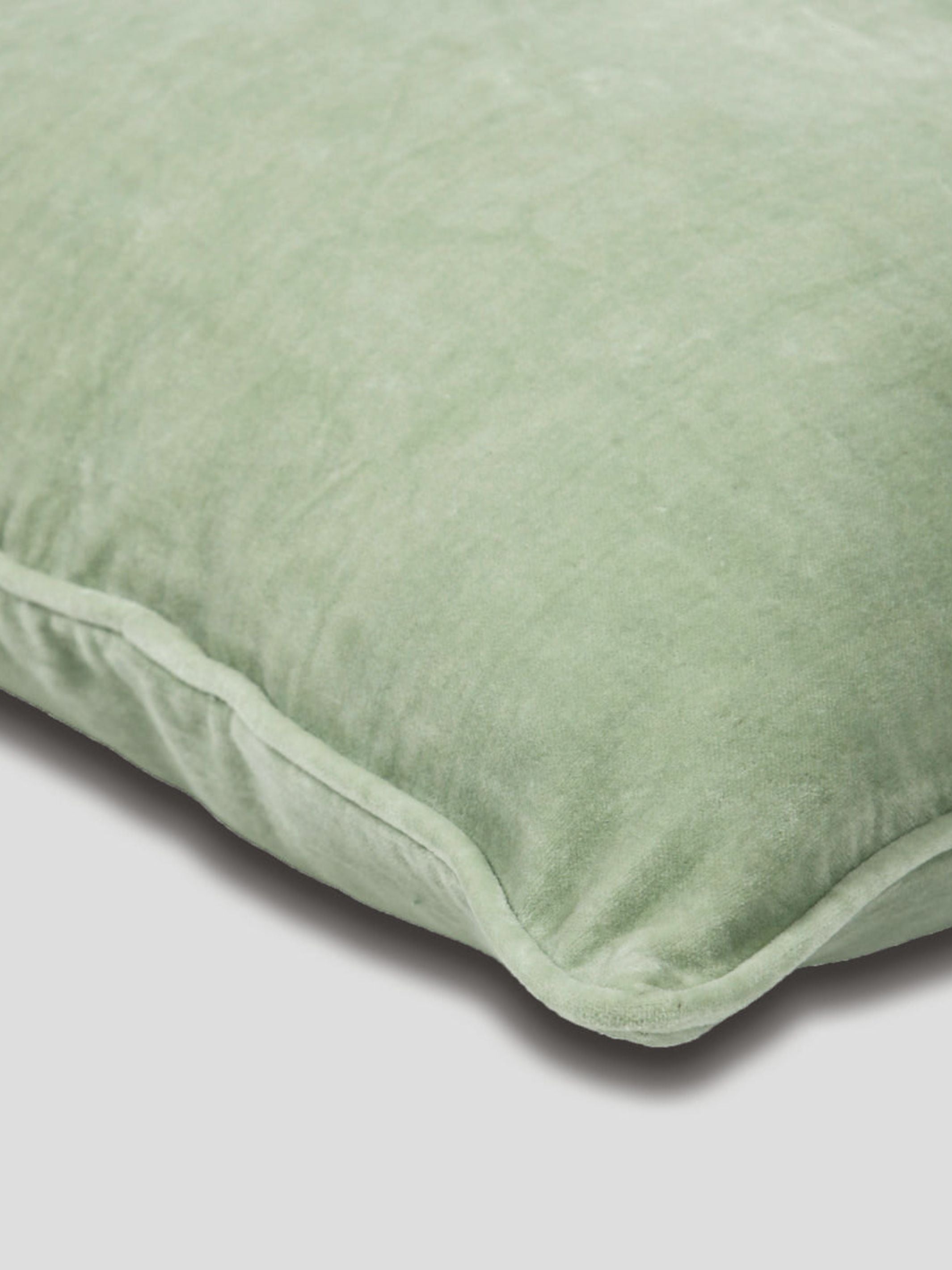 Cushion Cover - Seafoam Green Velvet Euro Sham