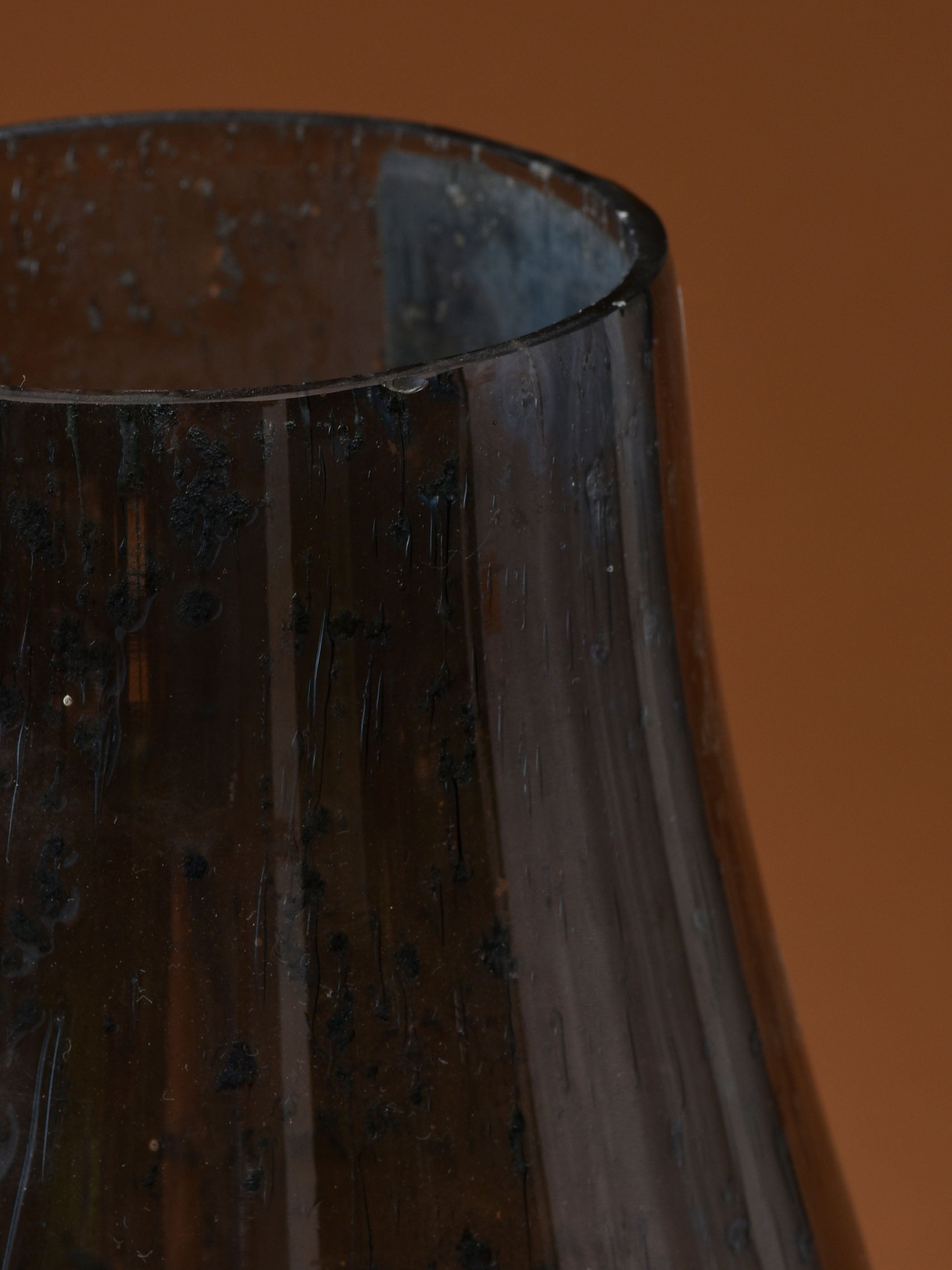 Hand blown Smokey Hurricane