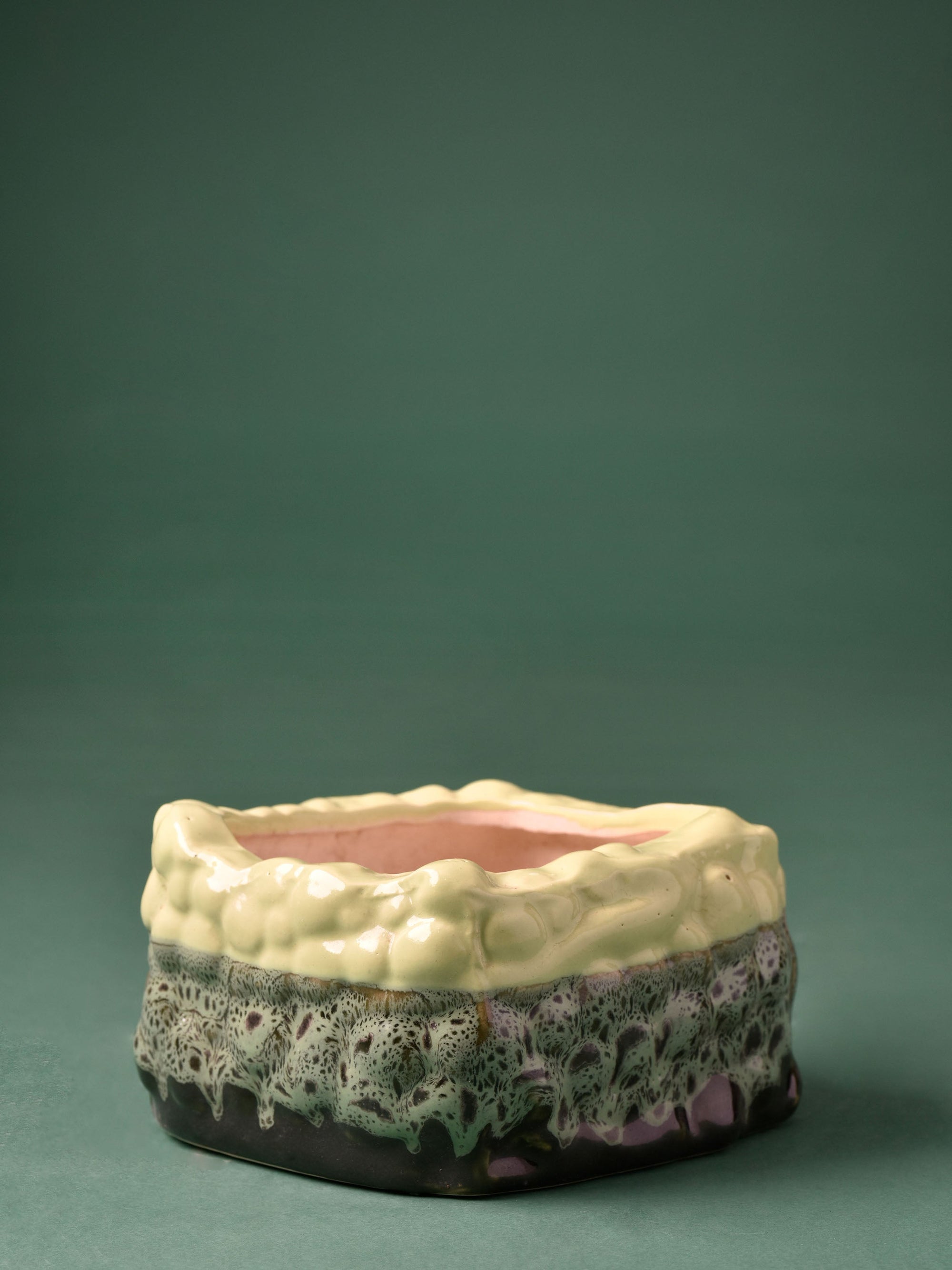 Beaded Square Ceramic Planters