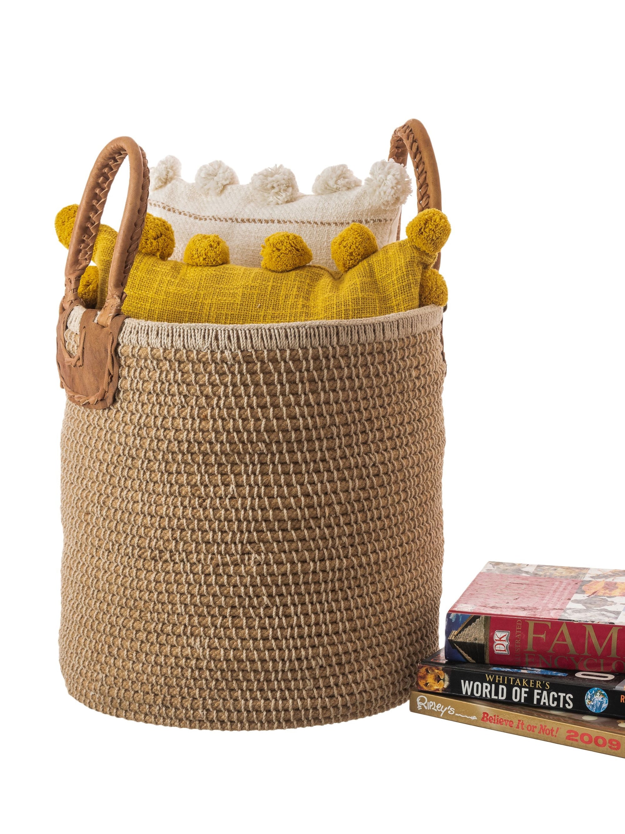Handcrafted Jute Basket Large