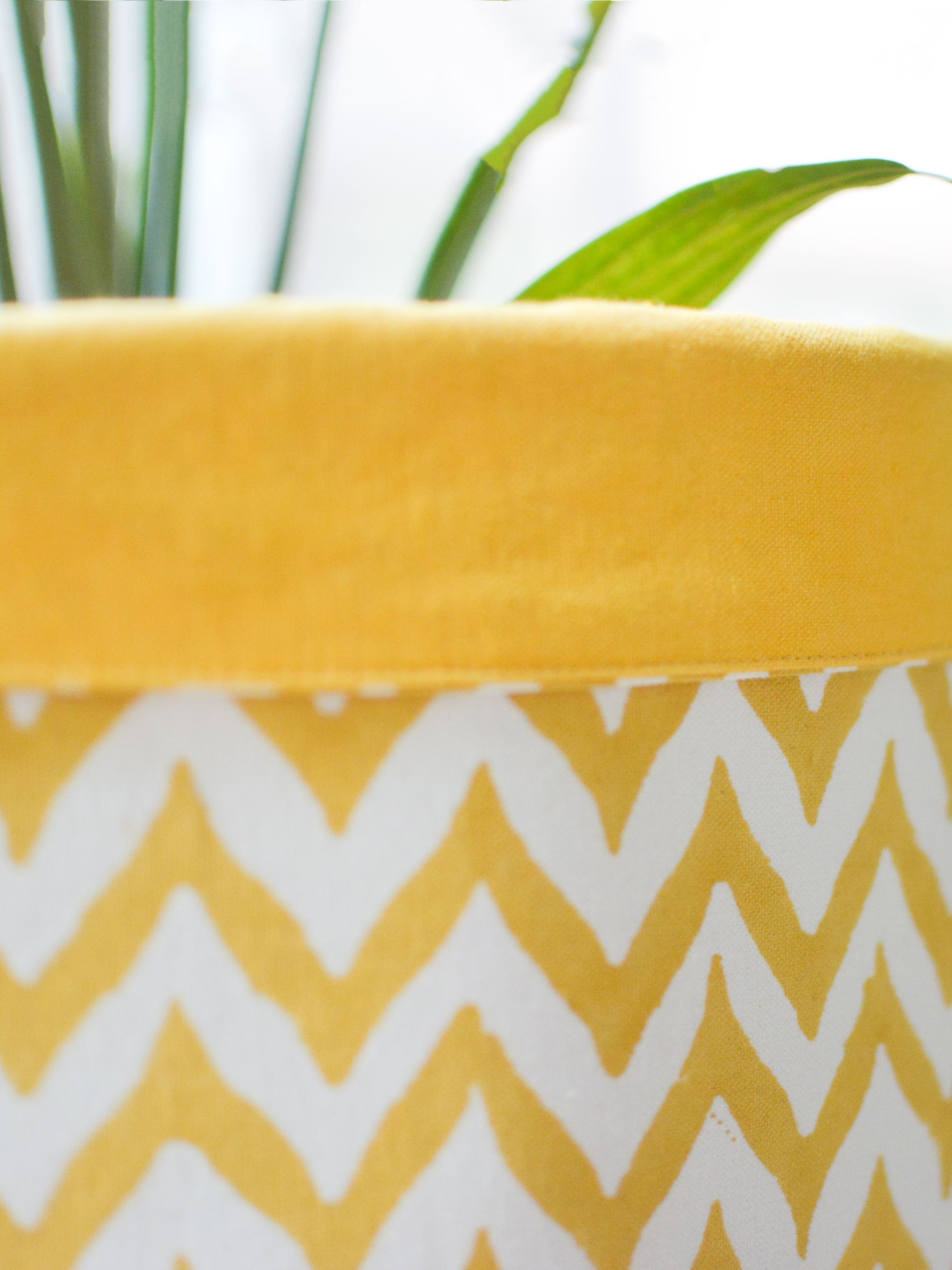 Handprinted Chevron Basket