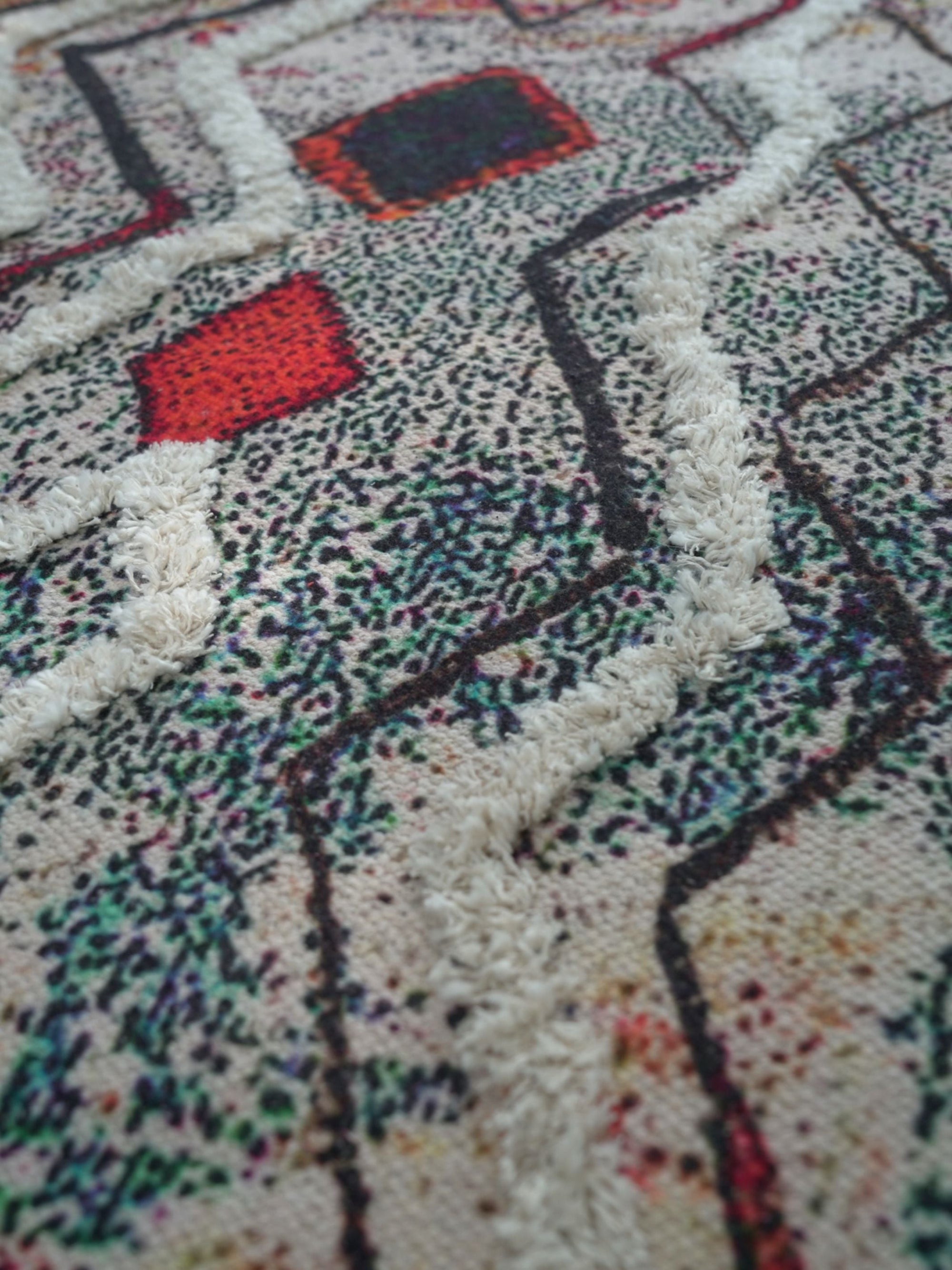 Heriz Embroidered Cotton Rug