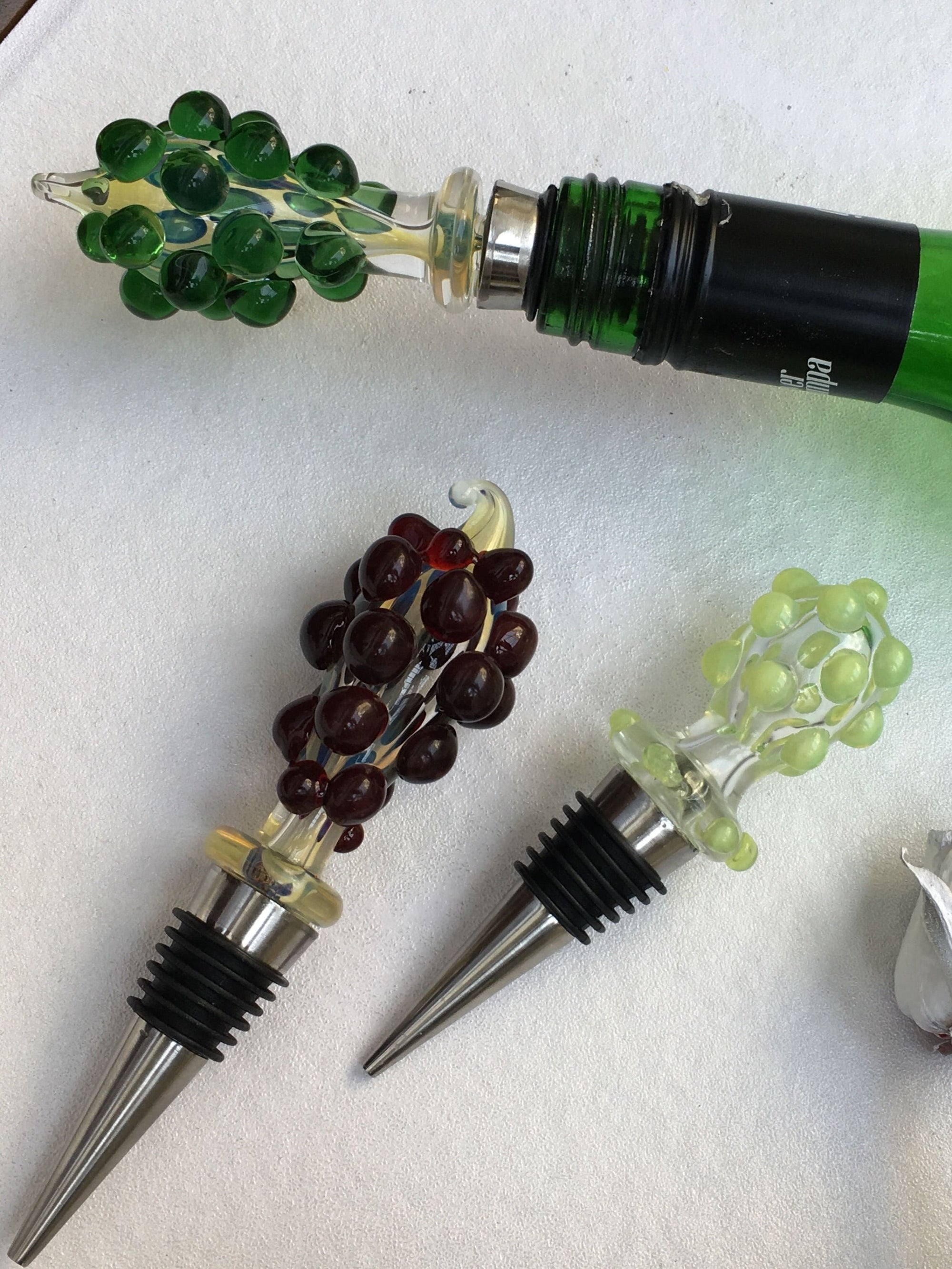 Wine Stoppers - Handblown Glass Very Unique - Factoh