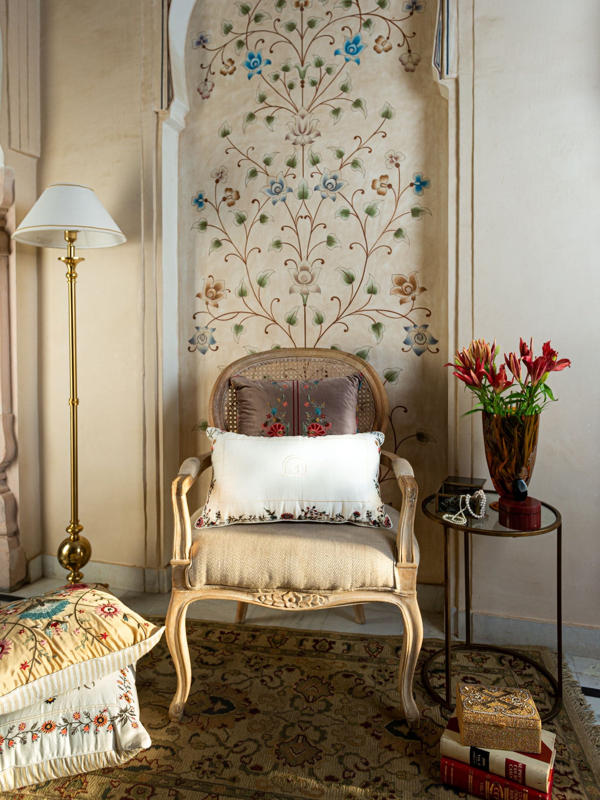 Cushion Cover - Inaaya Ivory Embroidered