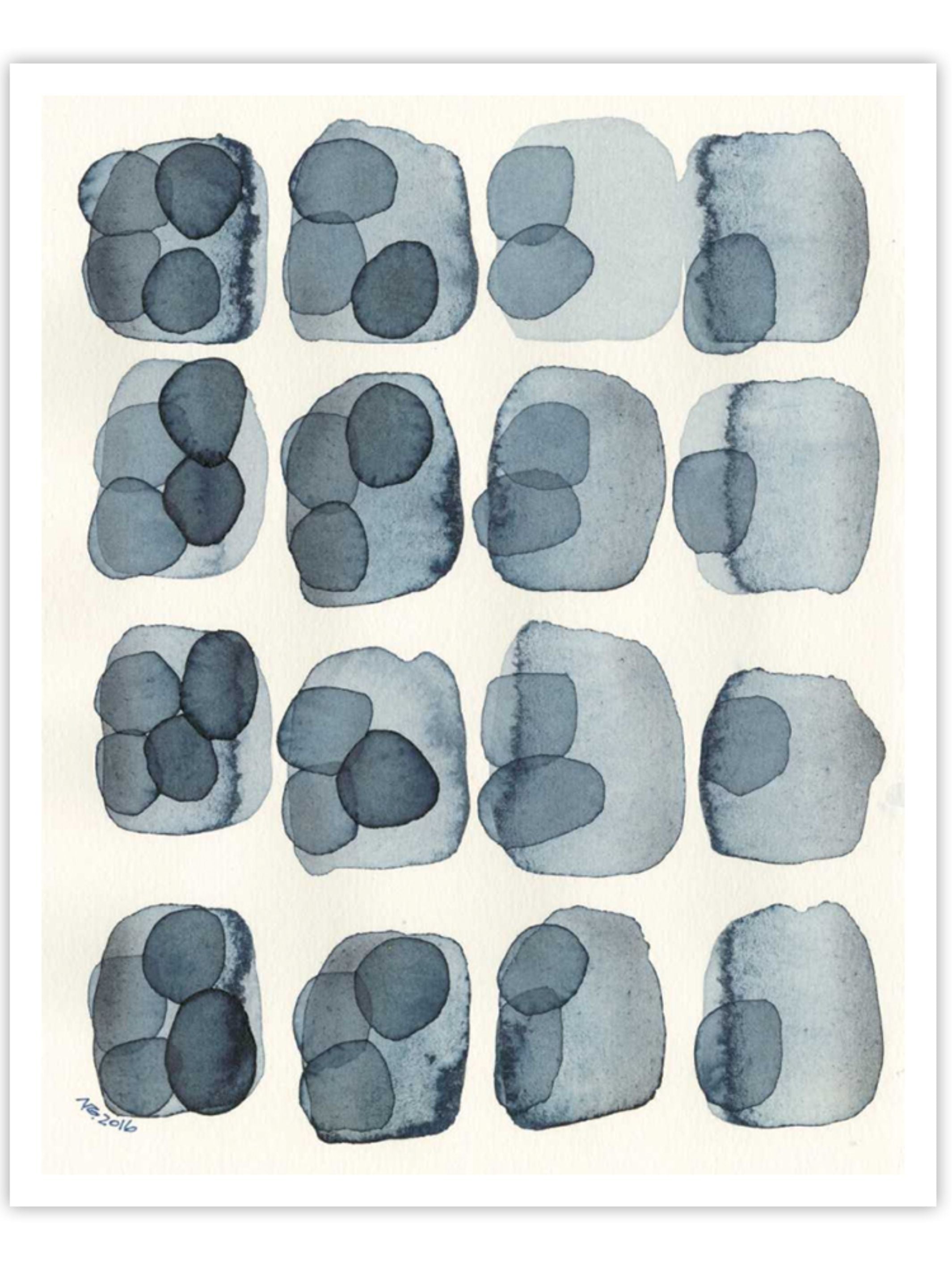 Wall Prints - Indigo Four