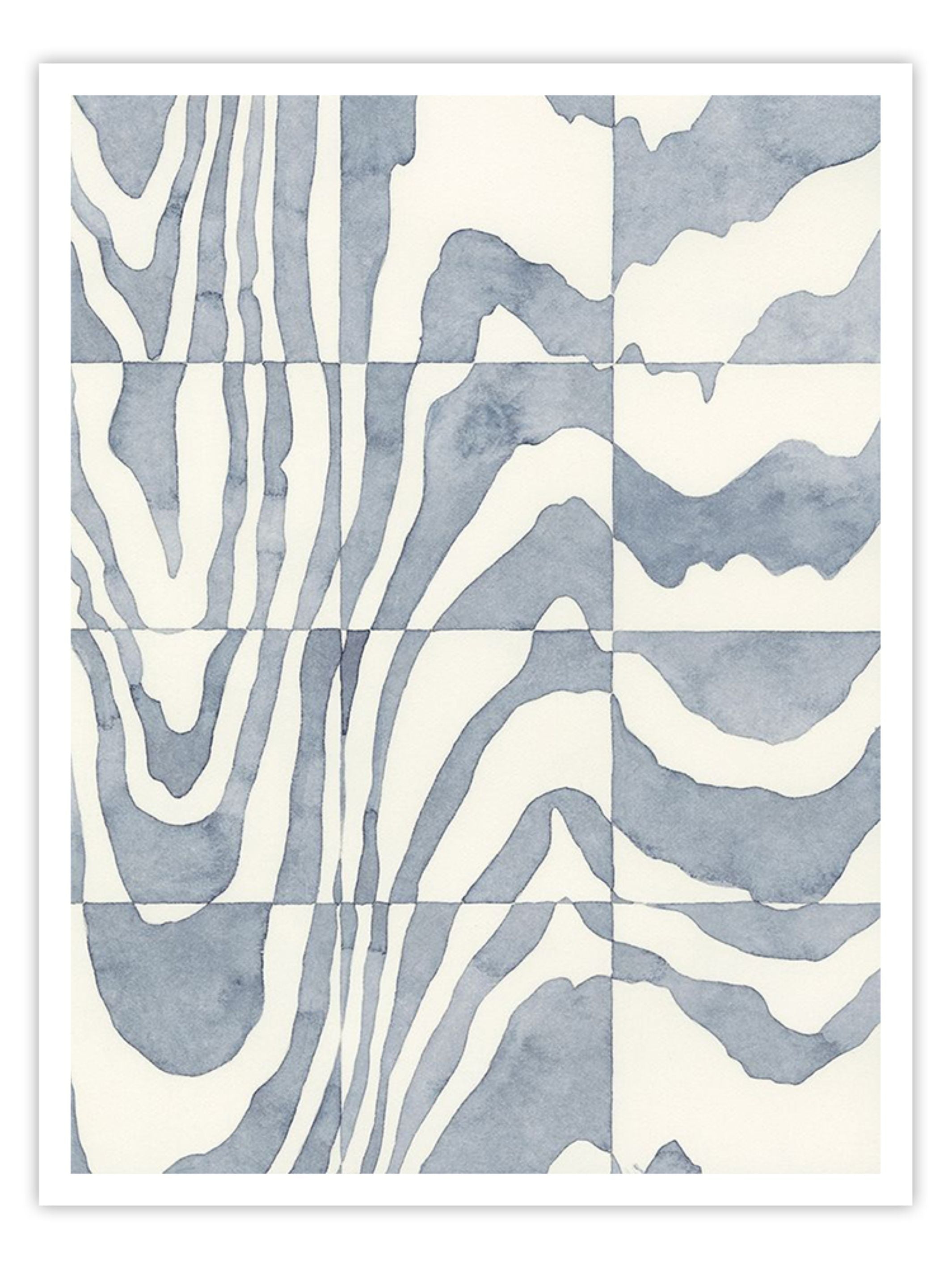 Wall Prints - Indigo Grain I