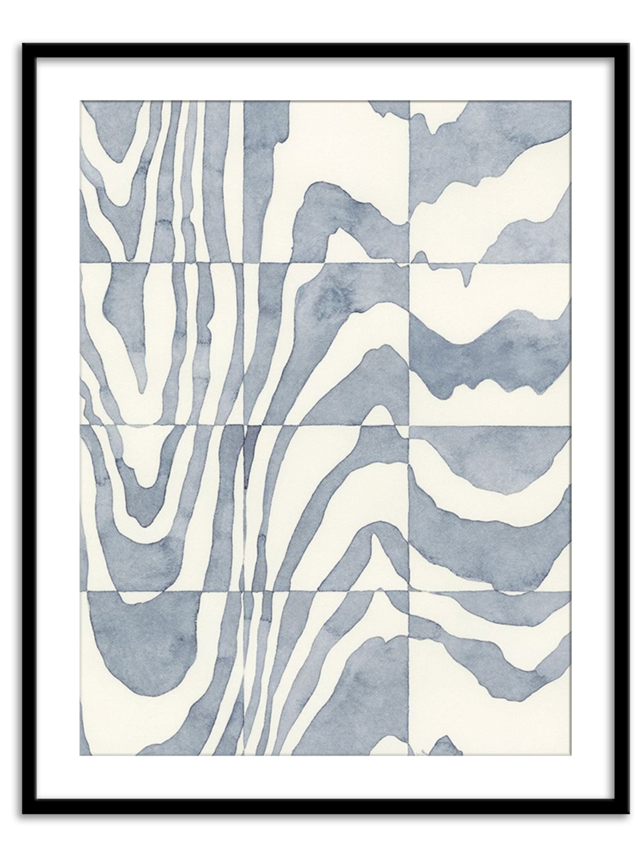 Wall Prints - Indigo Grain I